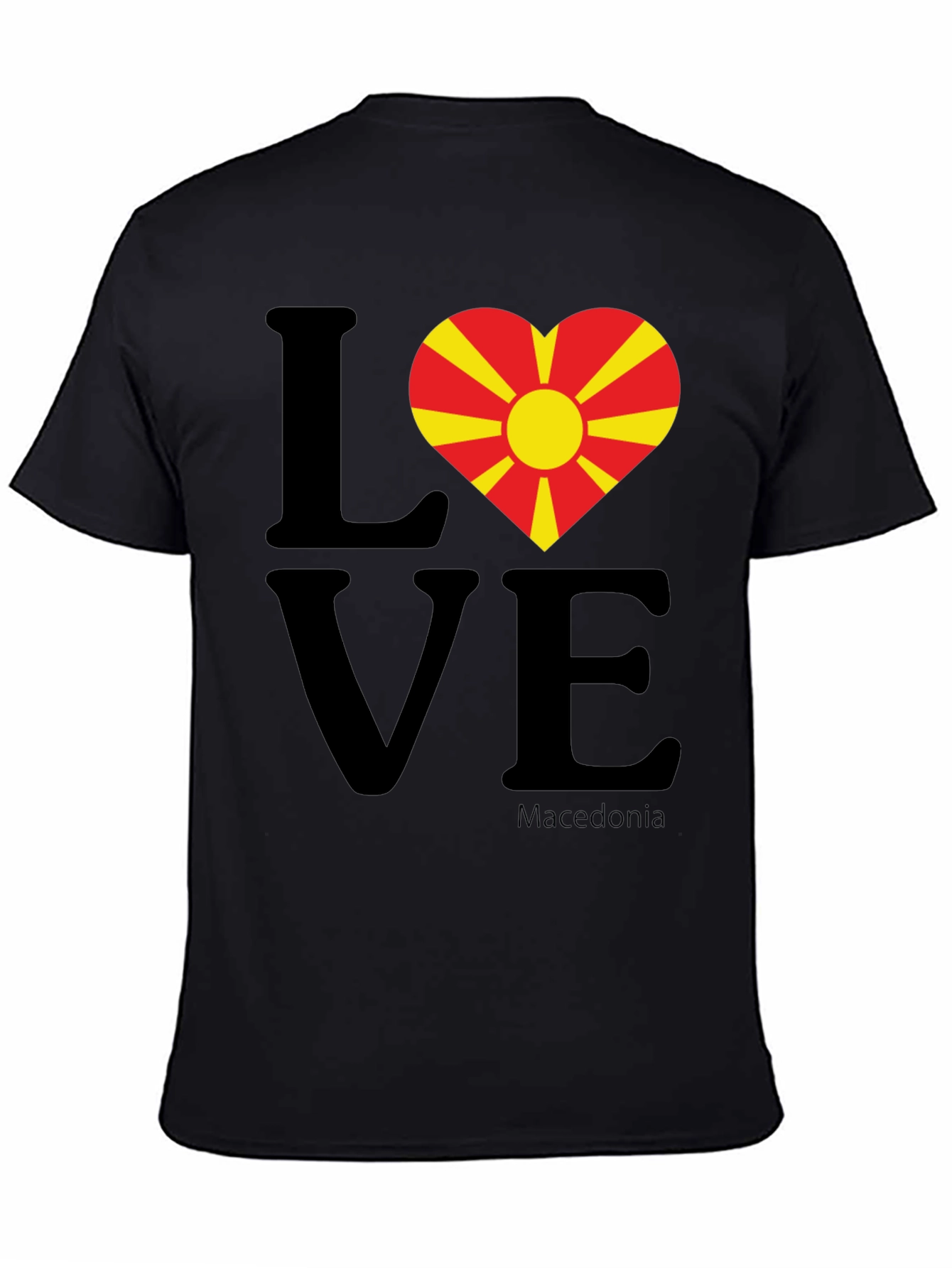 Love Macedonia Graphic T-Shirt - Black