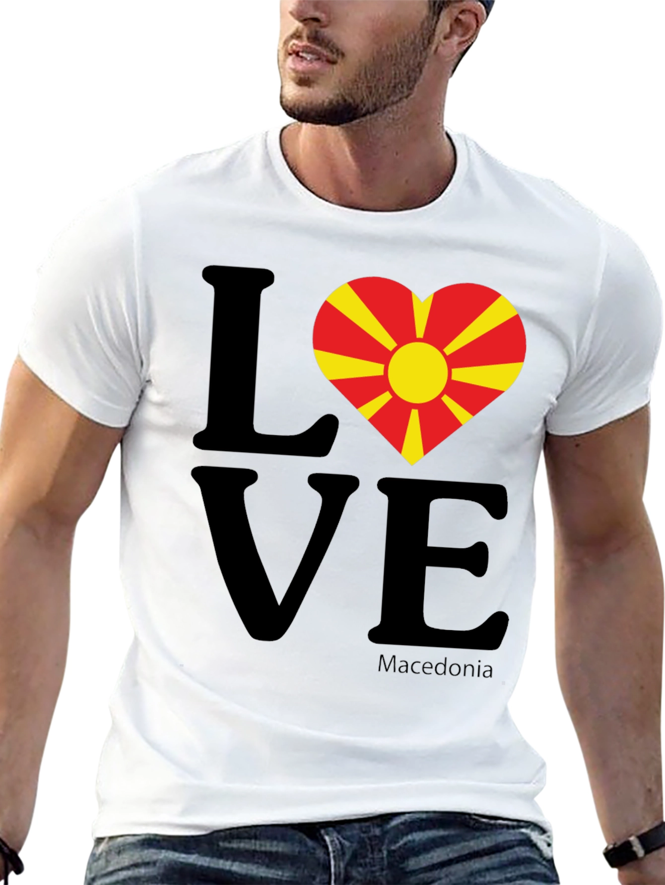 Love Macedonia Graphic T-Shirt - Black