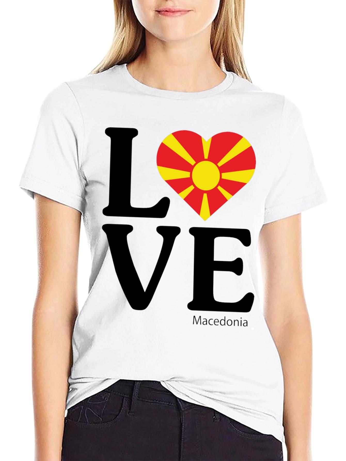 Love Macedonia Graphic T-Shirt - Black