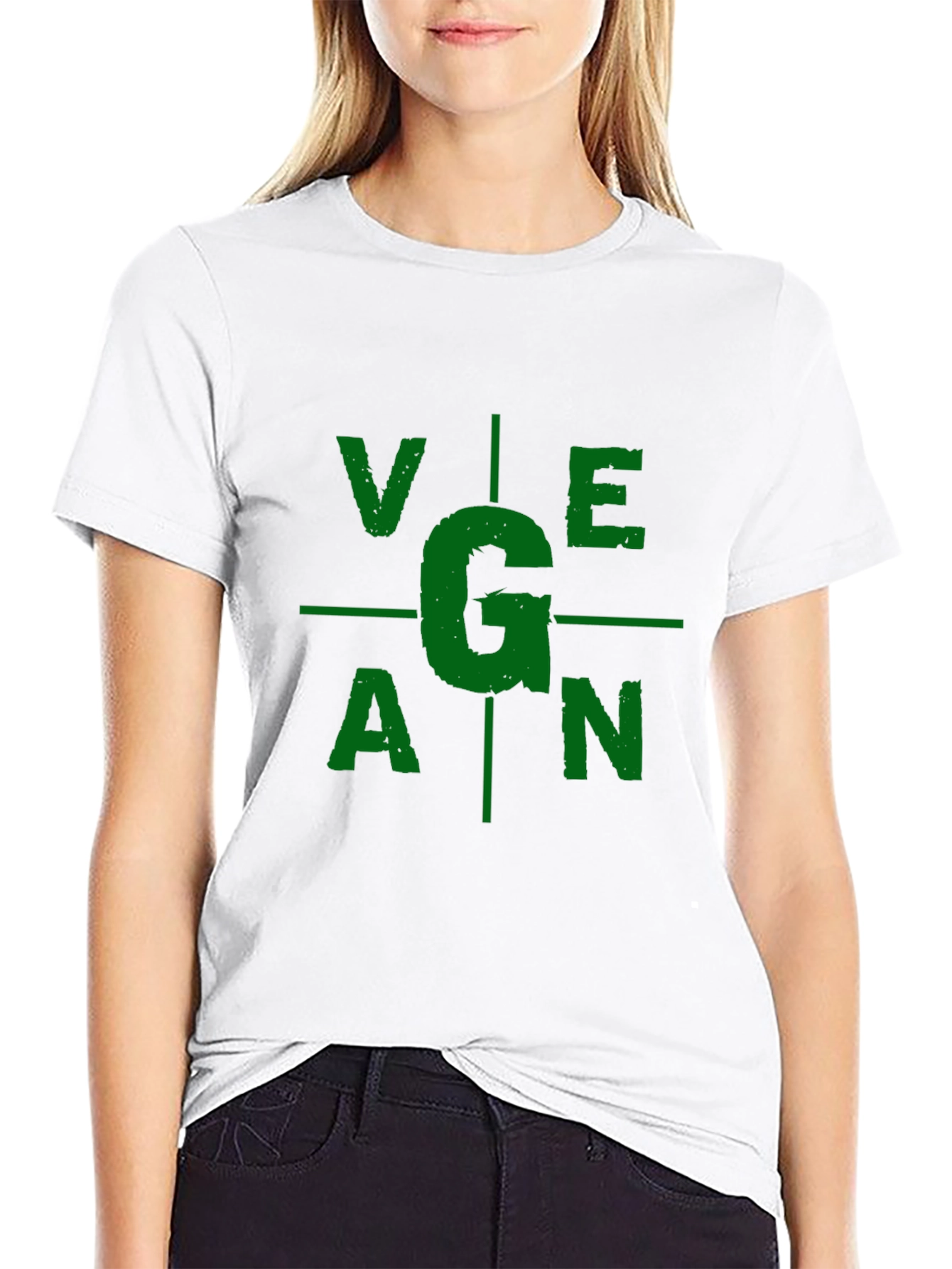 Vegan Target T-Shirt - Green Graphic Tee