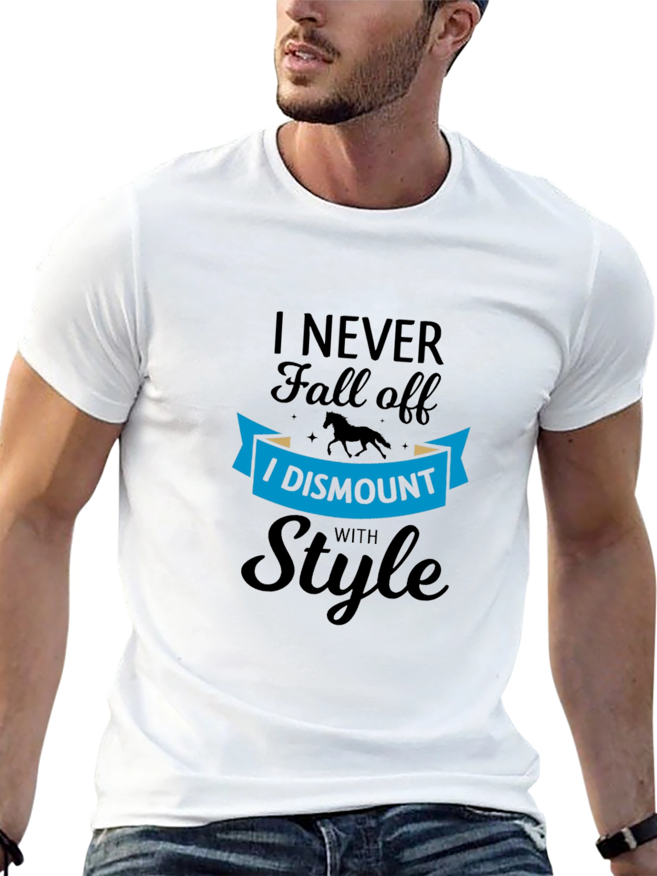 I Dismount with Style Black T-Shirt