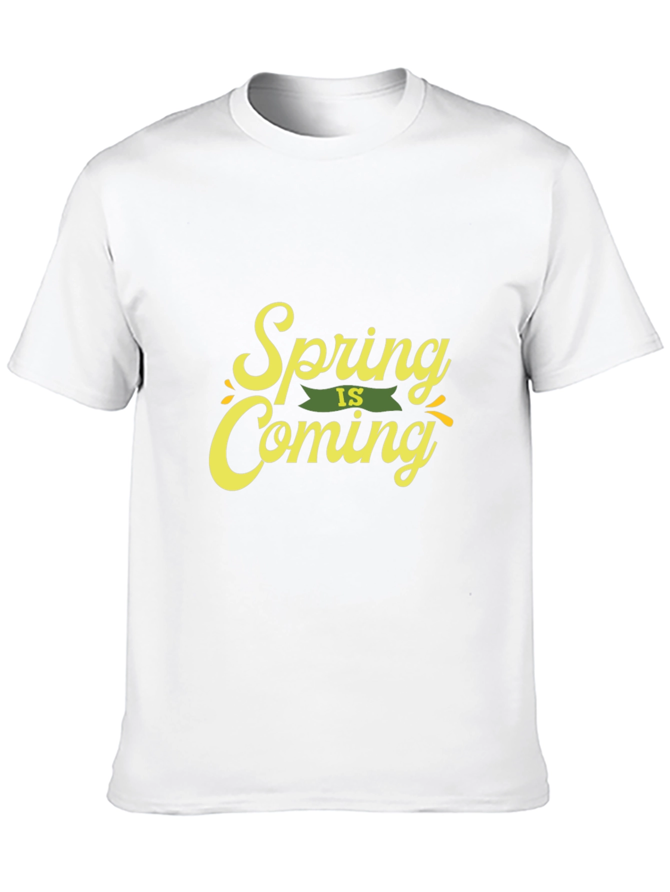 Spring is Coming Black Graphic Tee