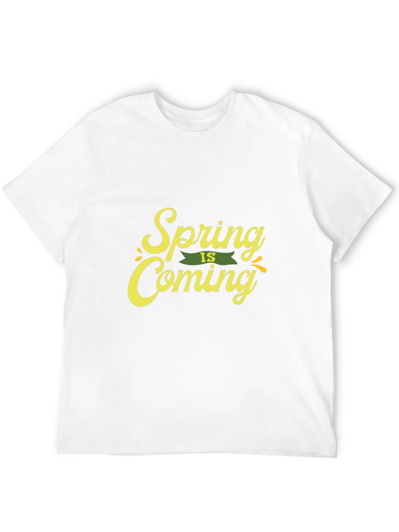 Spring is Coming Black Graphic Tee