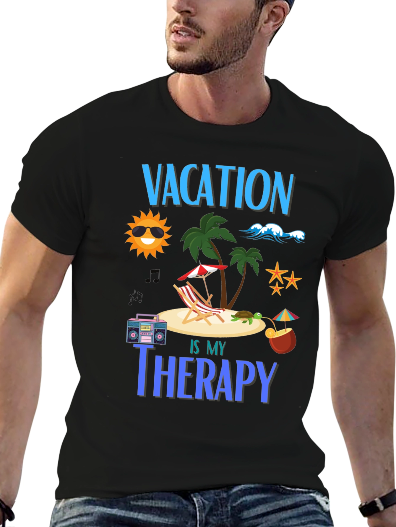 Vacation is My Therapy Graphic T-Shirt