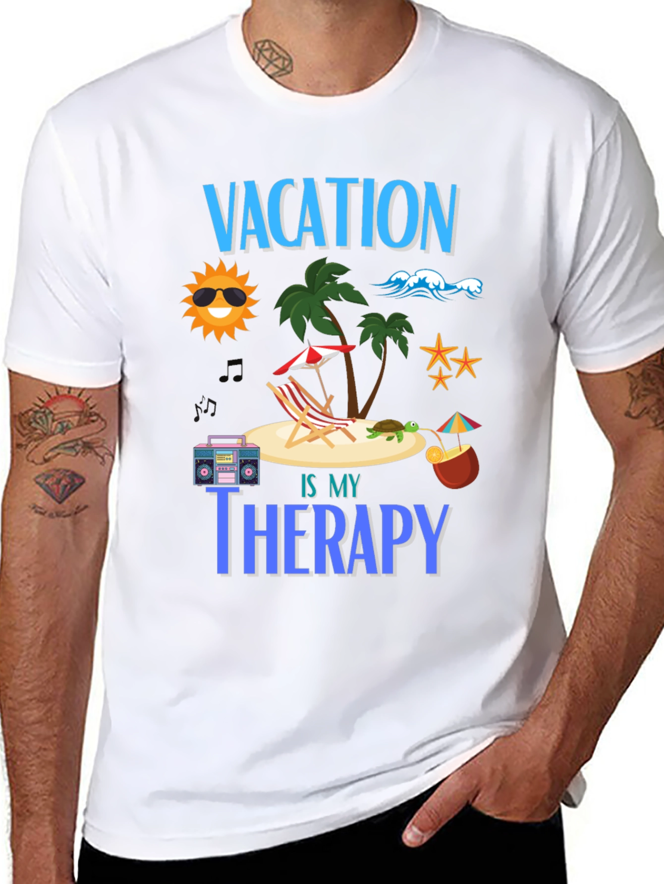 Vacation is My Therapy Graphic T-Shirt