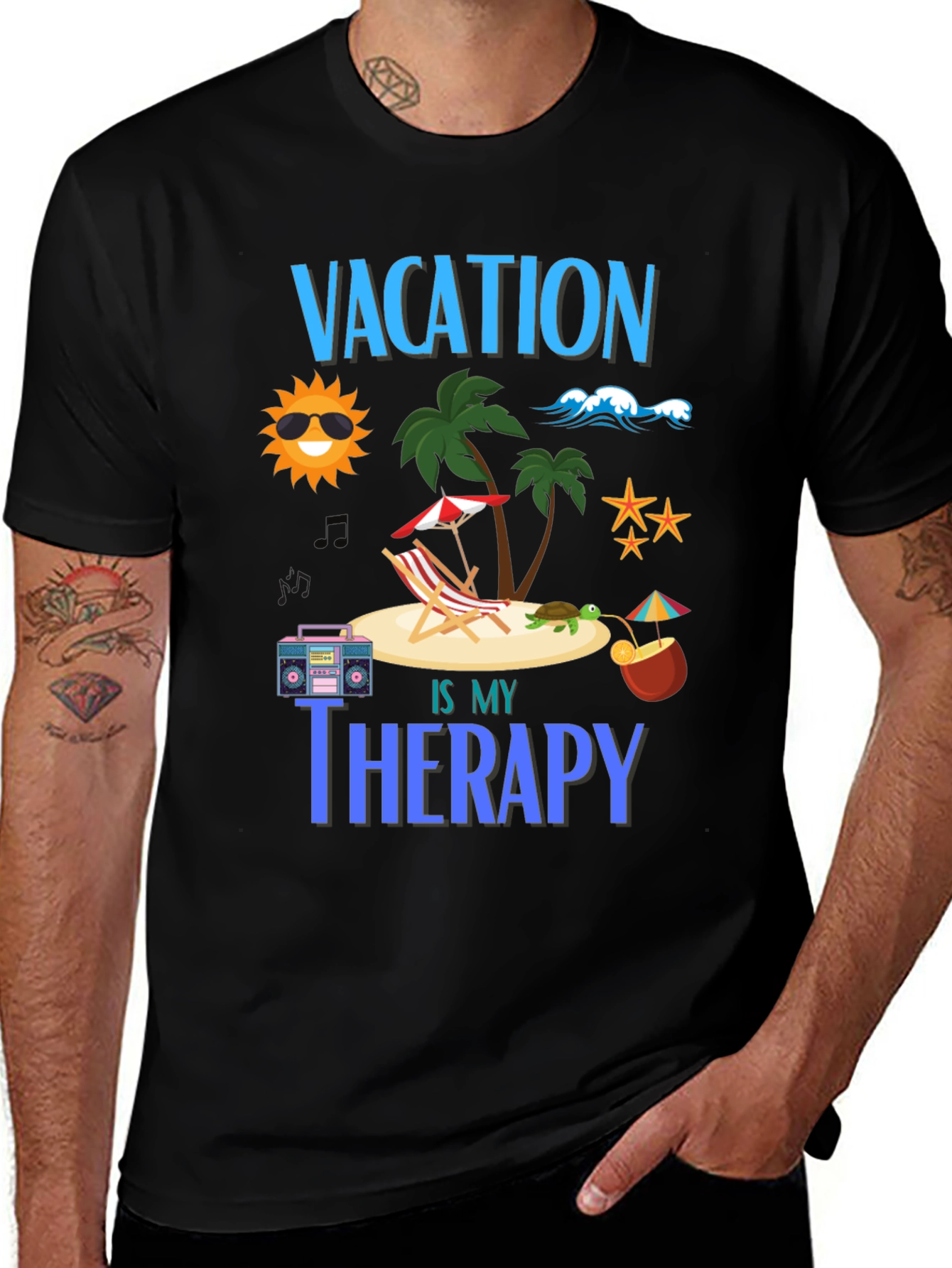 Vacation is My Therapy Graphic T-Shirt