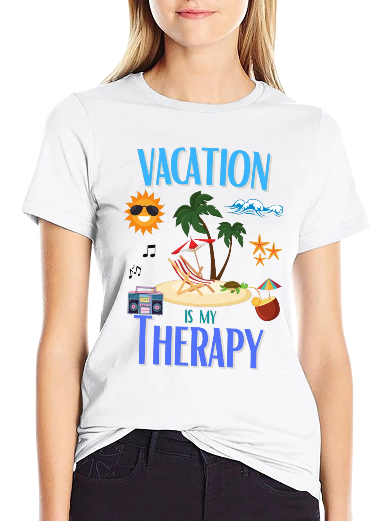 Vacation is My Therapy Graphic T-Shirt