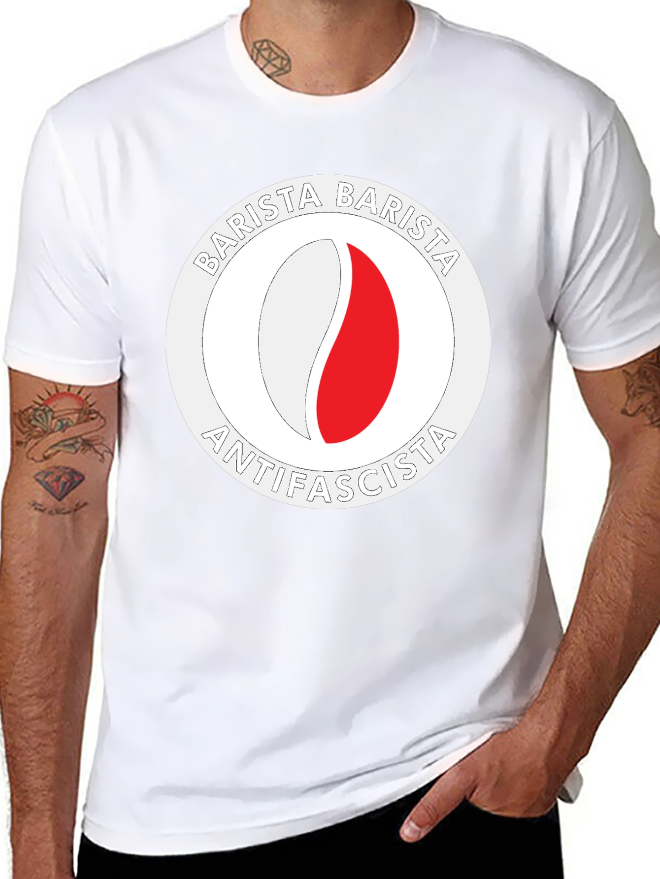 Barista Antifascista Graphic T-Shirt