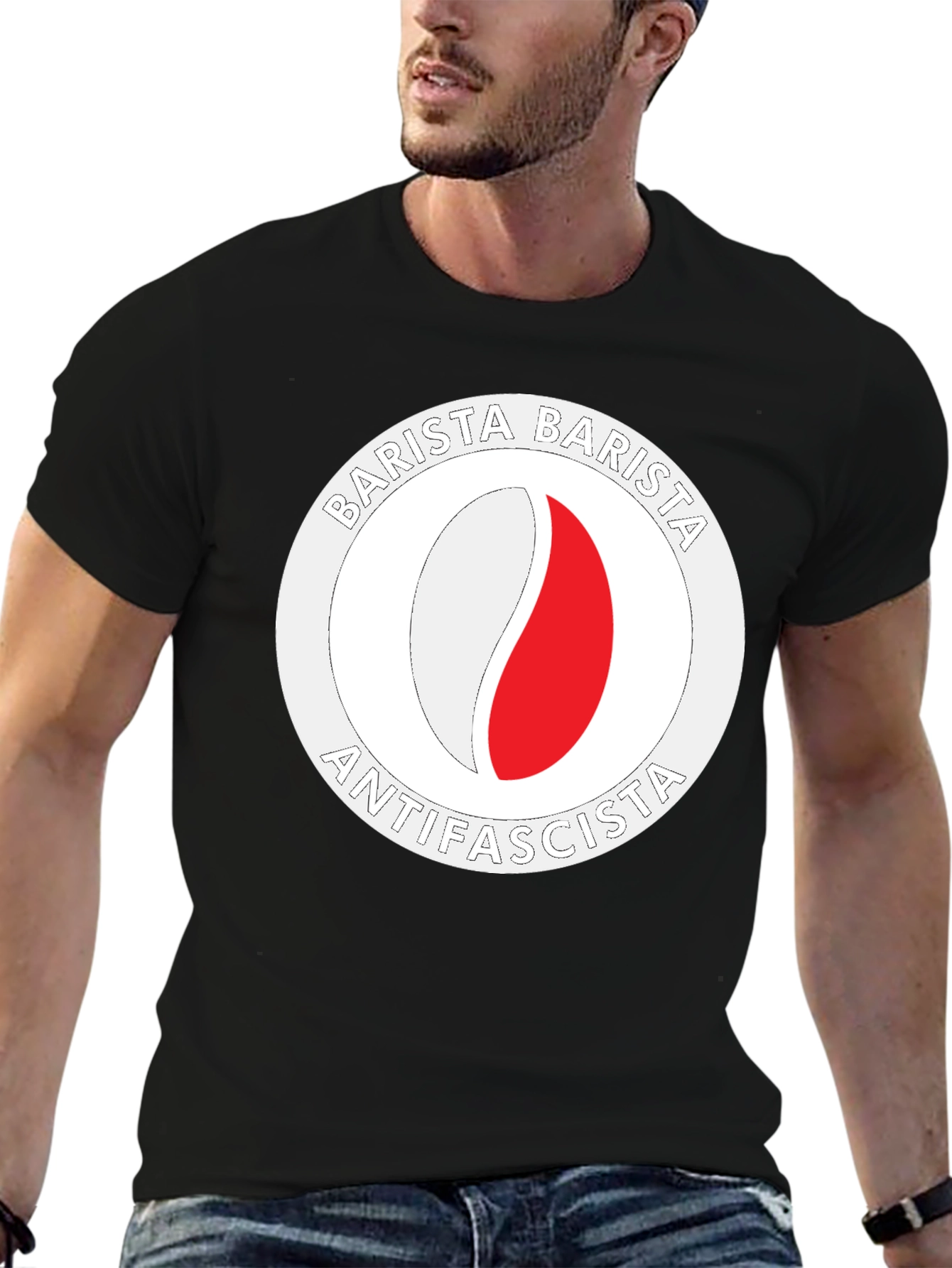 Barista Antifascista Graphic T-Shirt