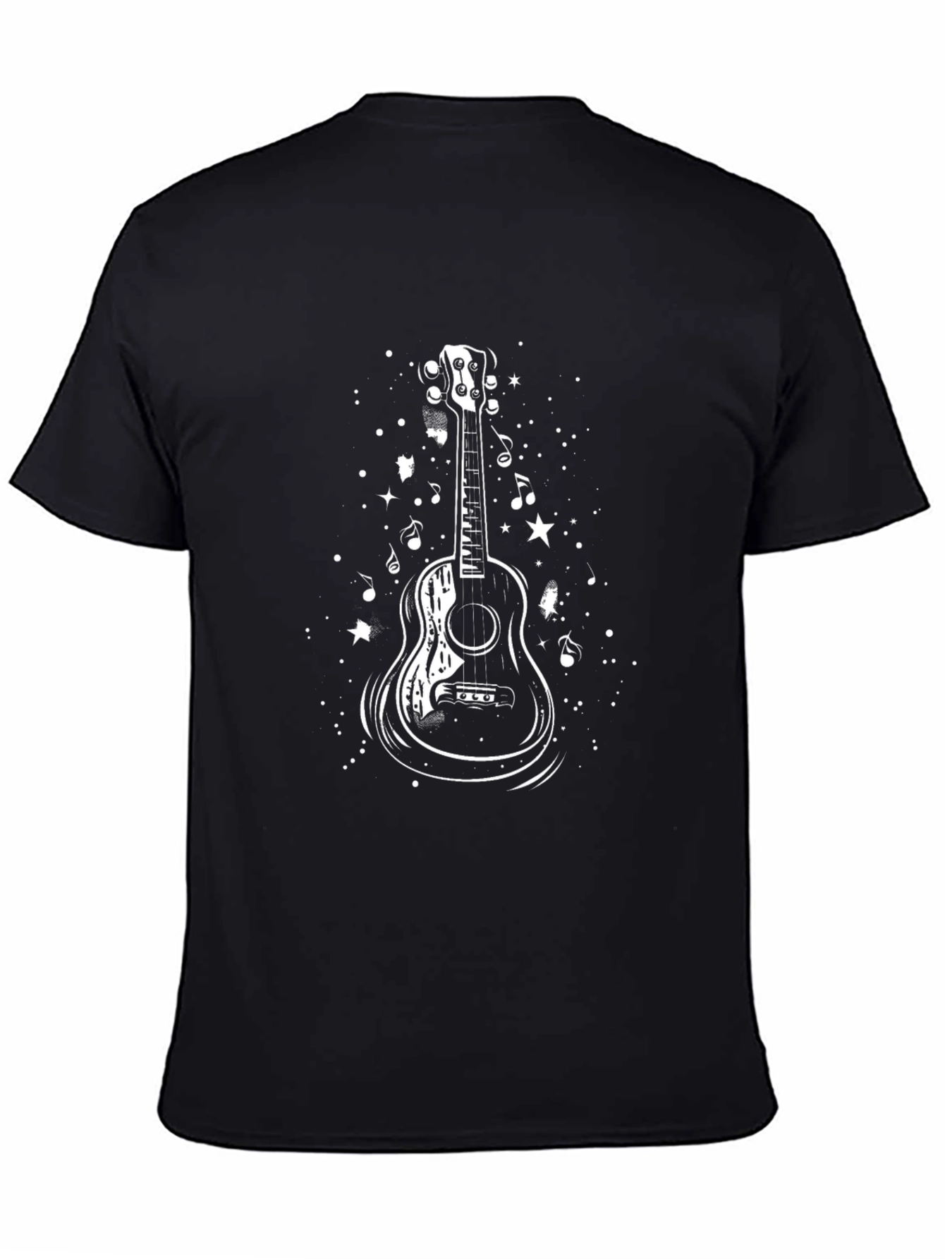 Ukulele Graphic Tee - Music Lovers Black T-Shirt
