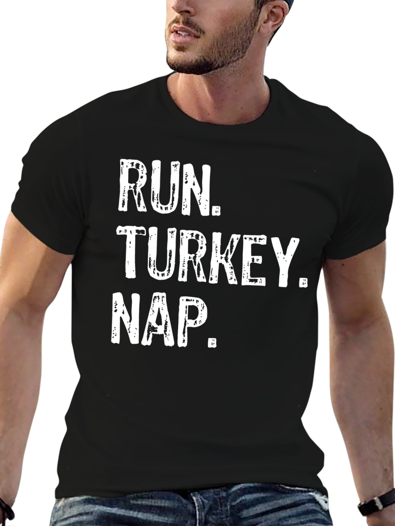 Run Turkey Nap Funny Thanksgiving T-Shirt