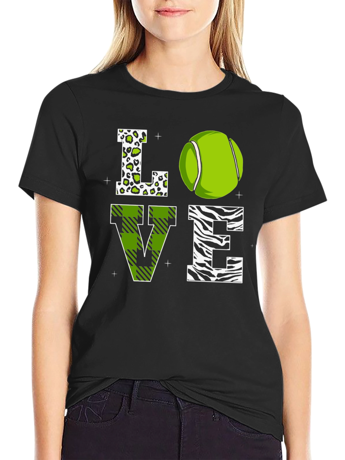 Love Tennis Graphic T-Shirt - Novelty Design