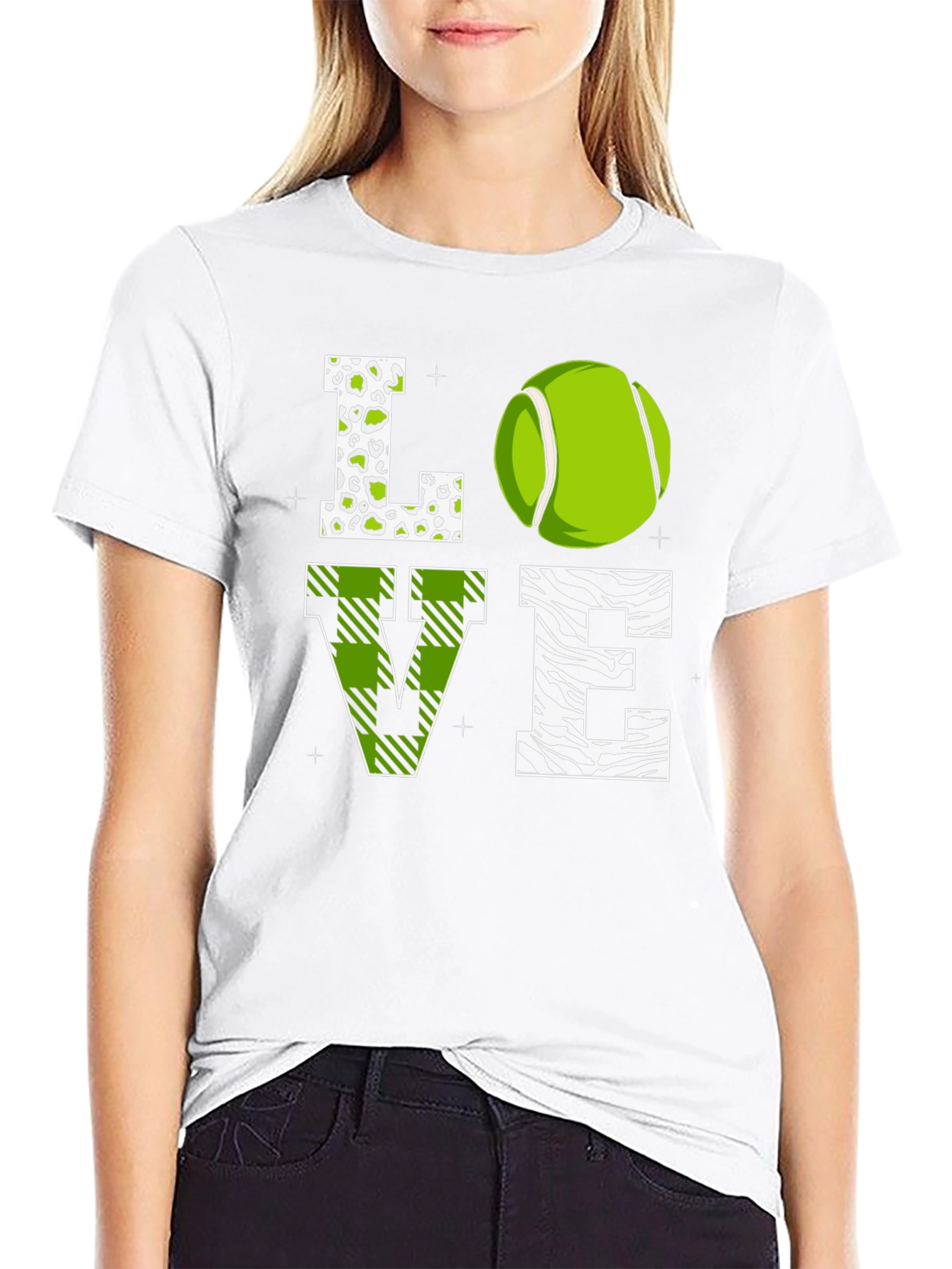 Love Tennis Graphic T-Shirt - Novelty Design