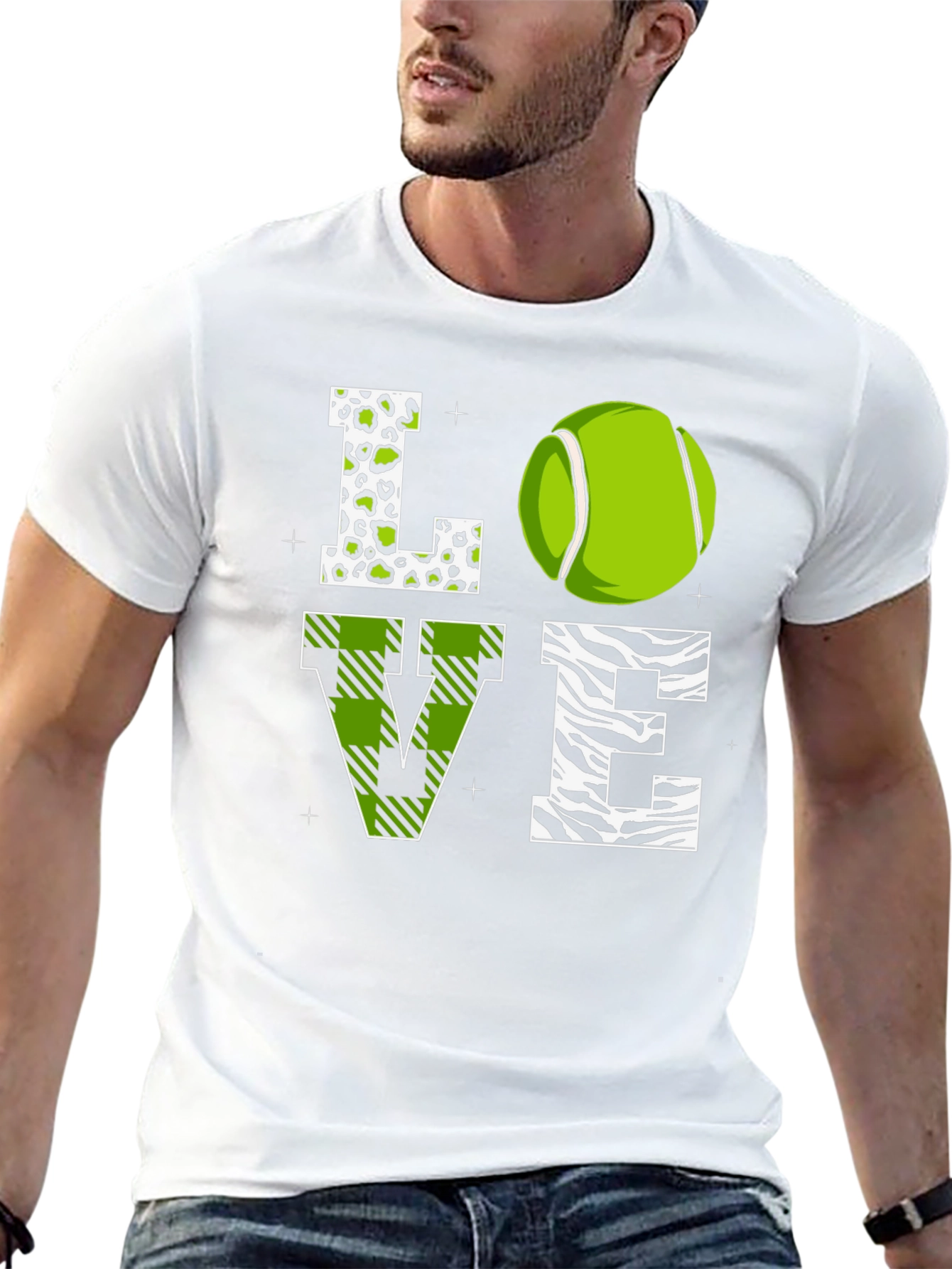 Love Tennis Graphic T-Shirt - Novelty Design