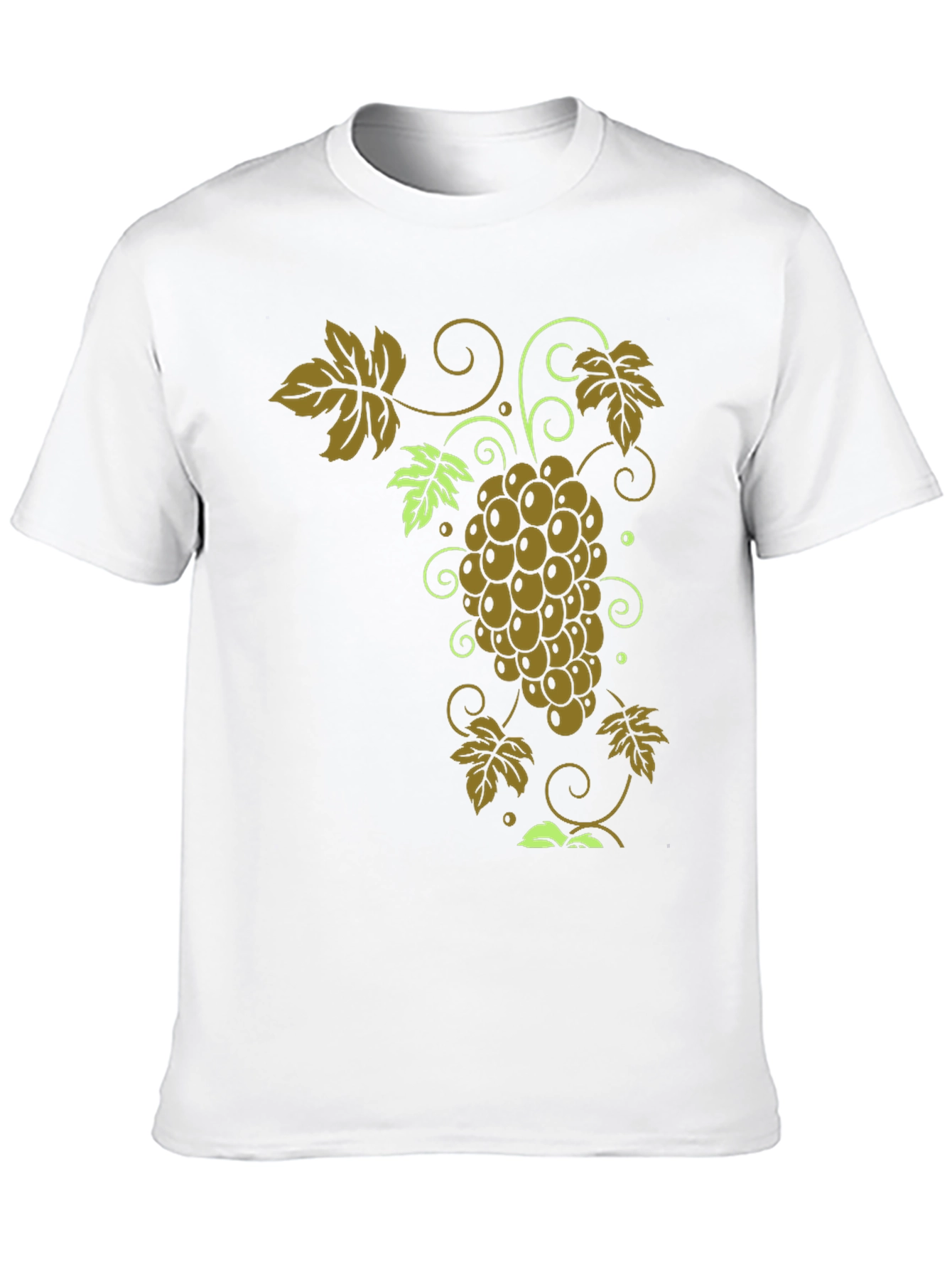 Grape Vine Graphic Tee - Stylish Black T-Shirt