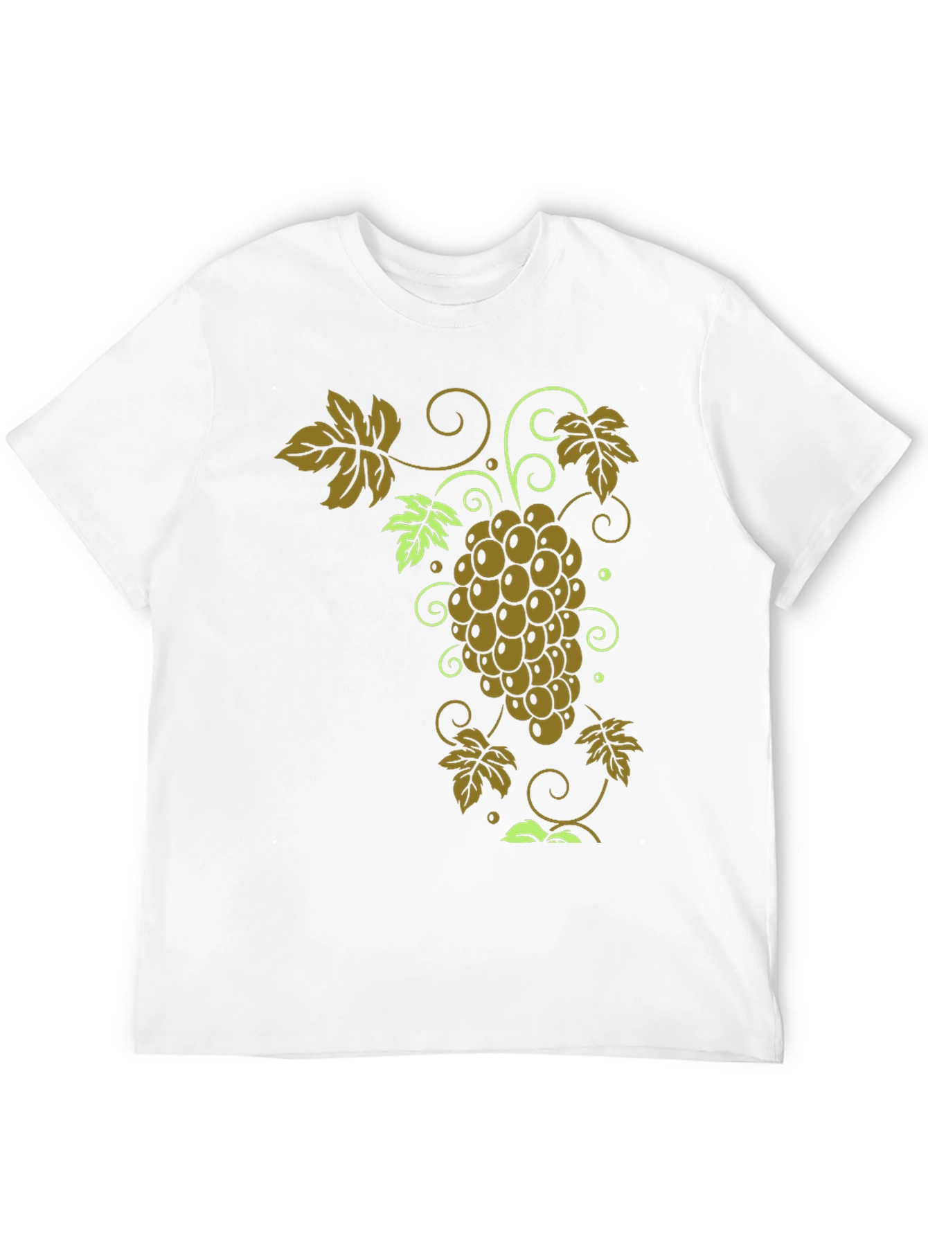 Grape Vine Graphic Tee - Stylish Black T-Shirt