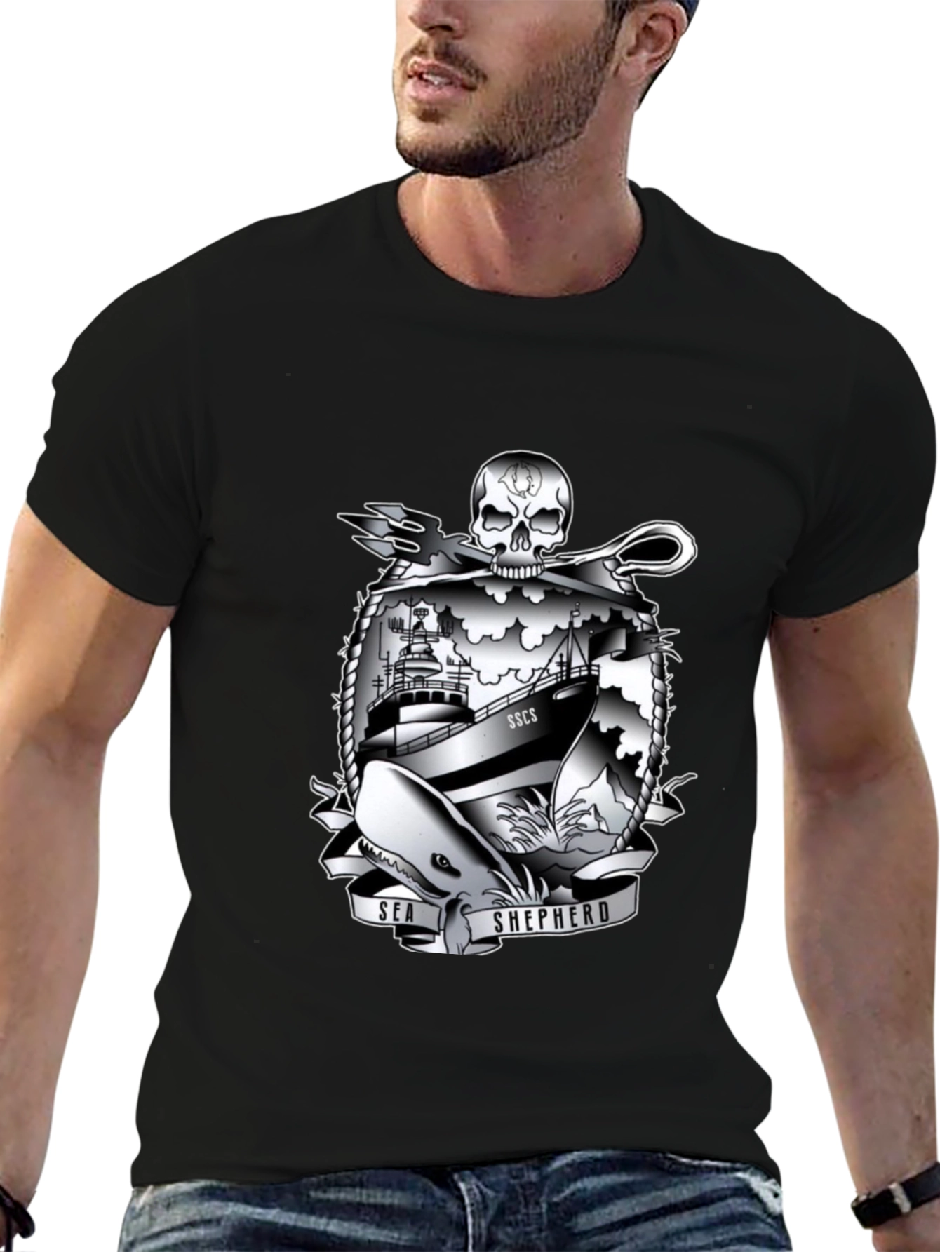Sea Shepherd Graphic T-Shirt - Black