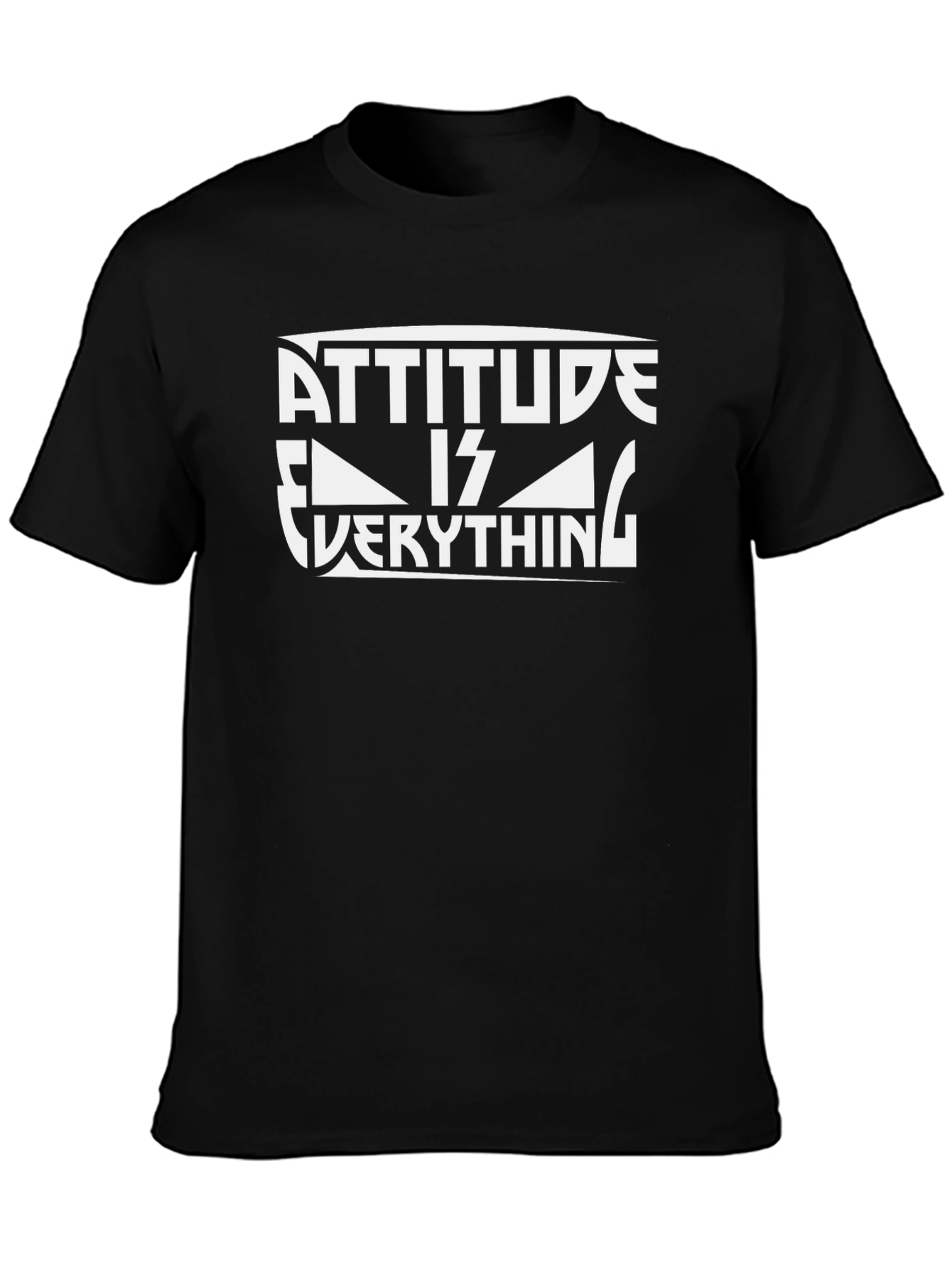 Attitude is Everything Graphic Tee - Black Cotton Blend