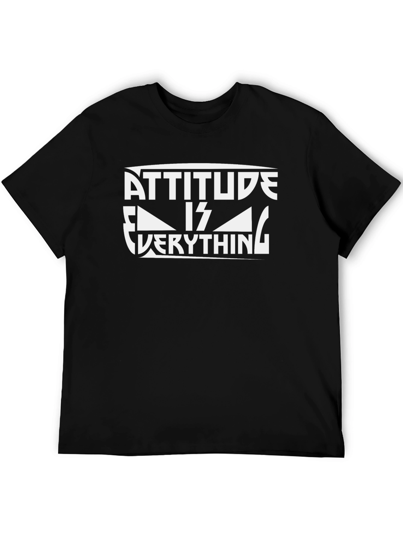 Attitude is Everything Graphic Tee - Black Cotton Blend