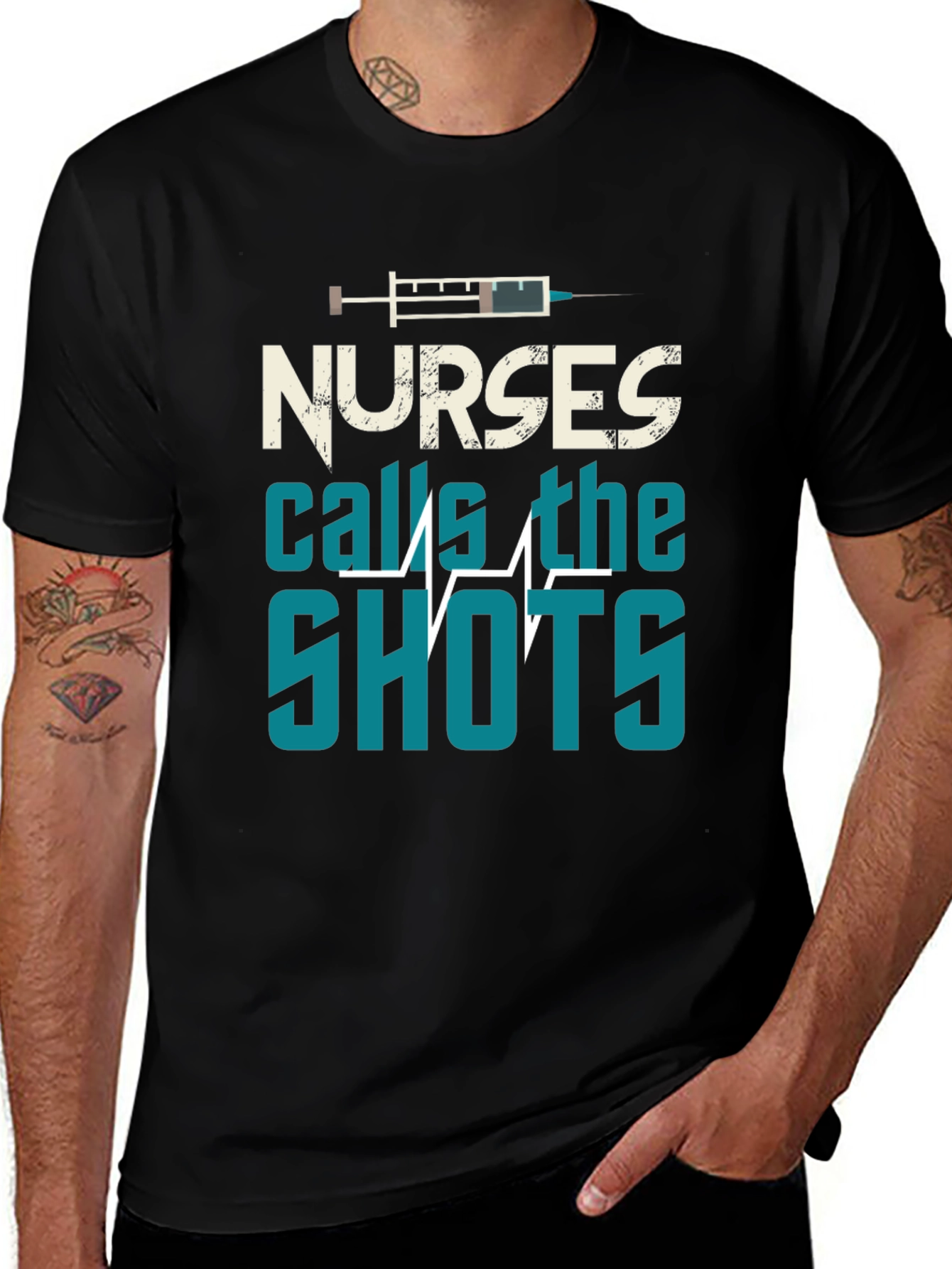 Nurses Call The Shots Graphic T-Shirt