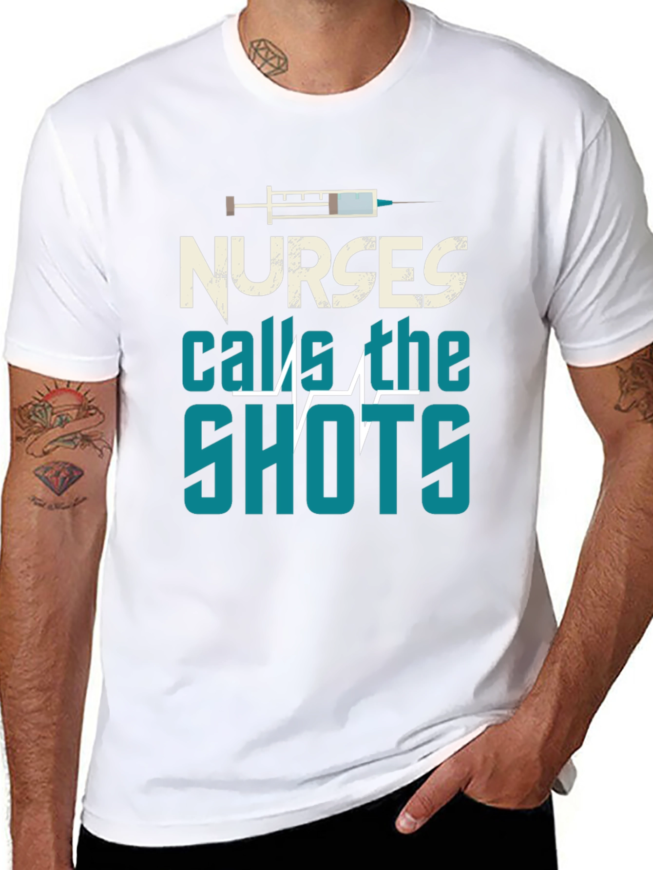 Nurses Call The Shots Graphic T-Shirt