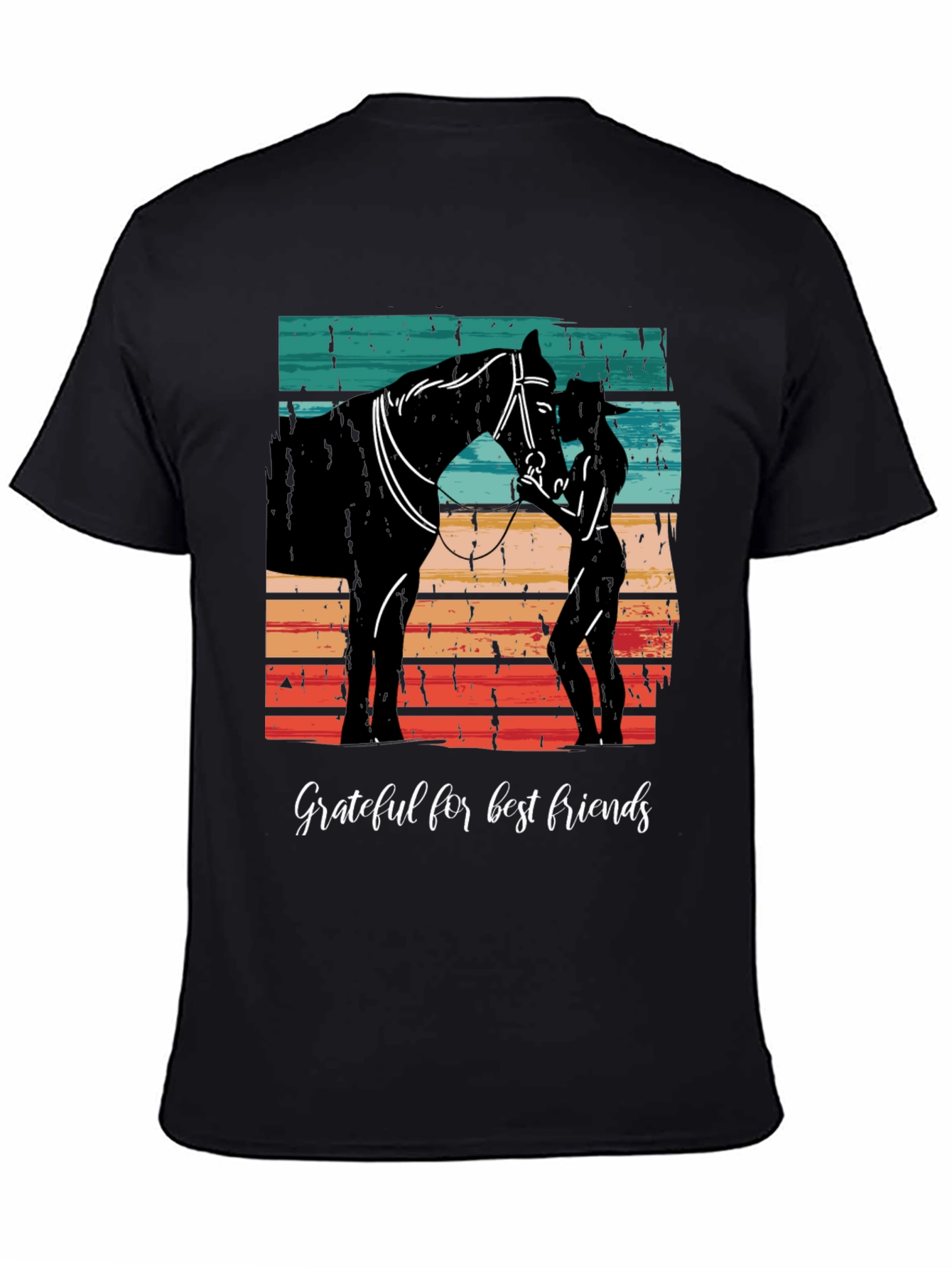 Grateful Best Friends Horse Graphic Tee