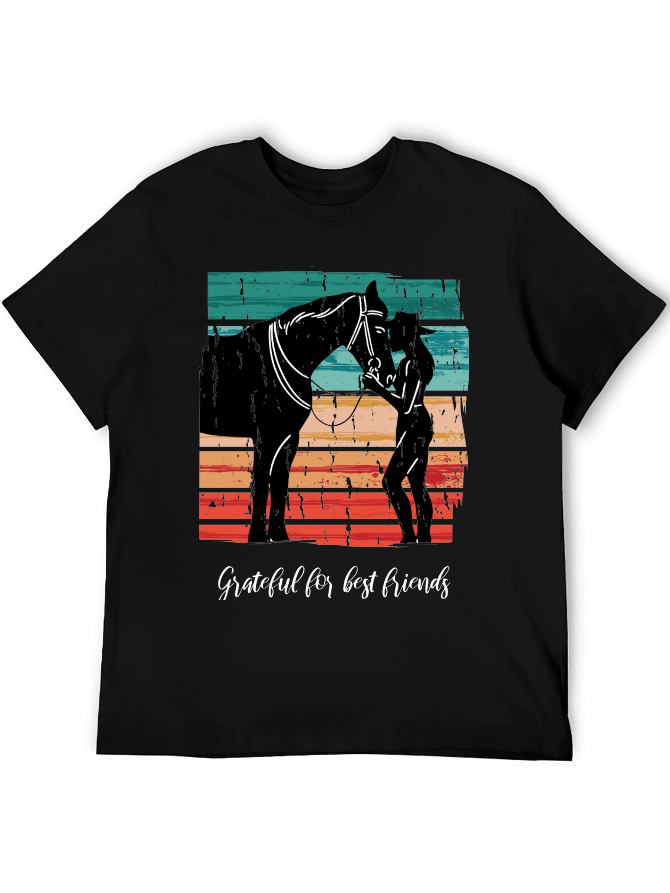 Grateful Best Friends Horse Graphic Tee