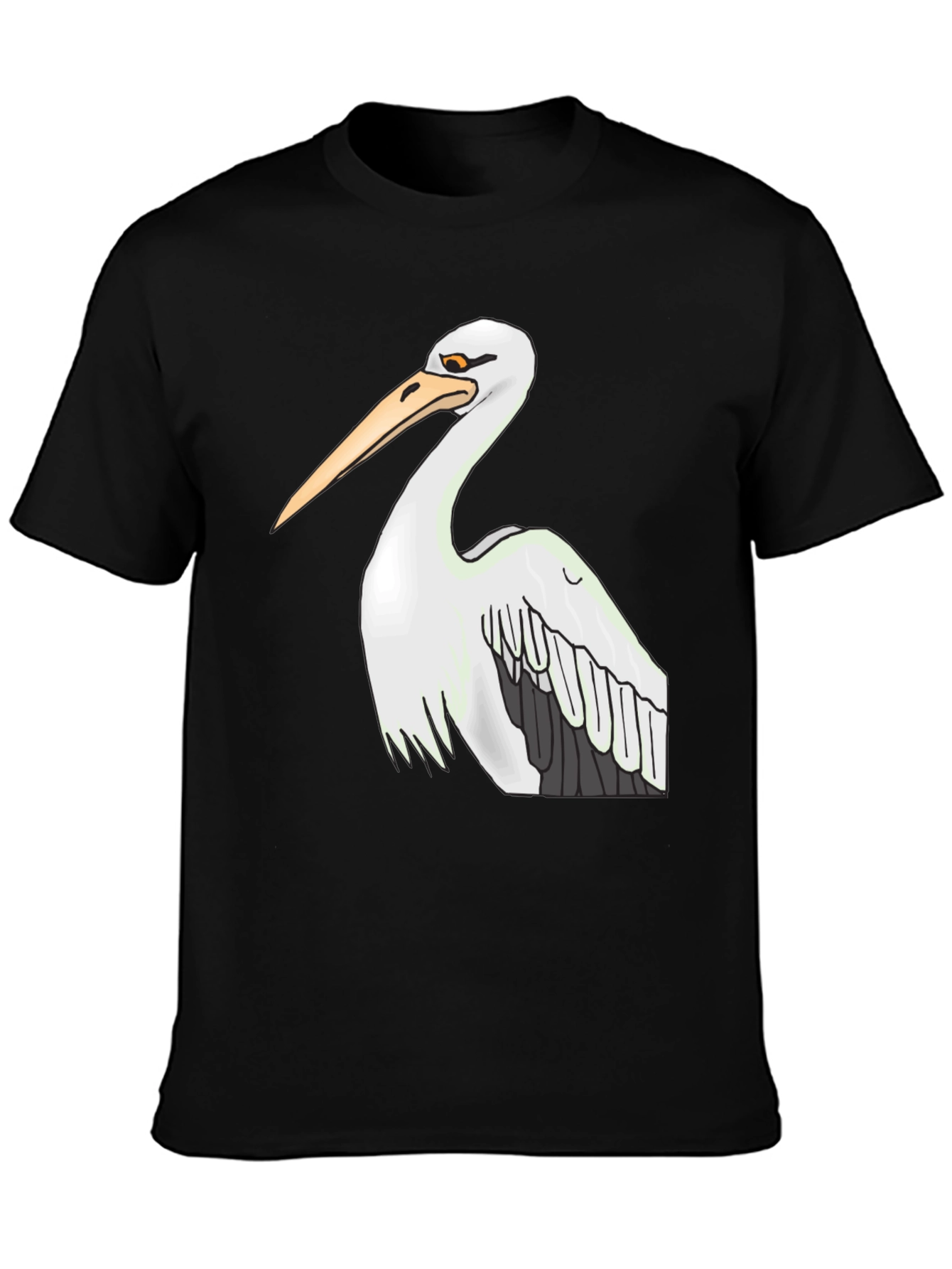 Pelican Graphic Tee - Black Cotton T-Shirt