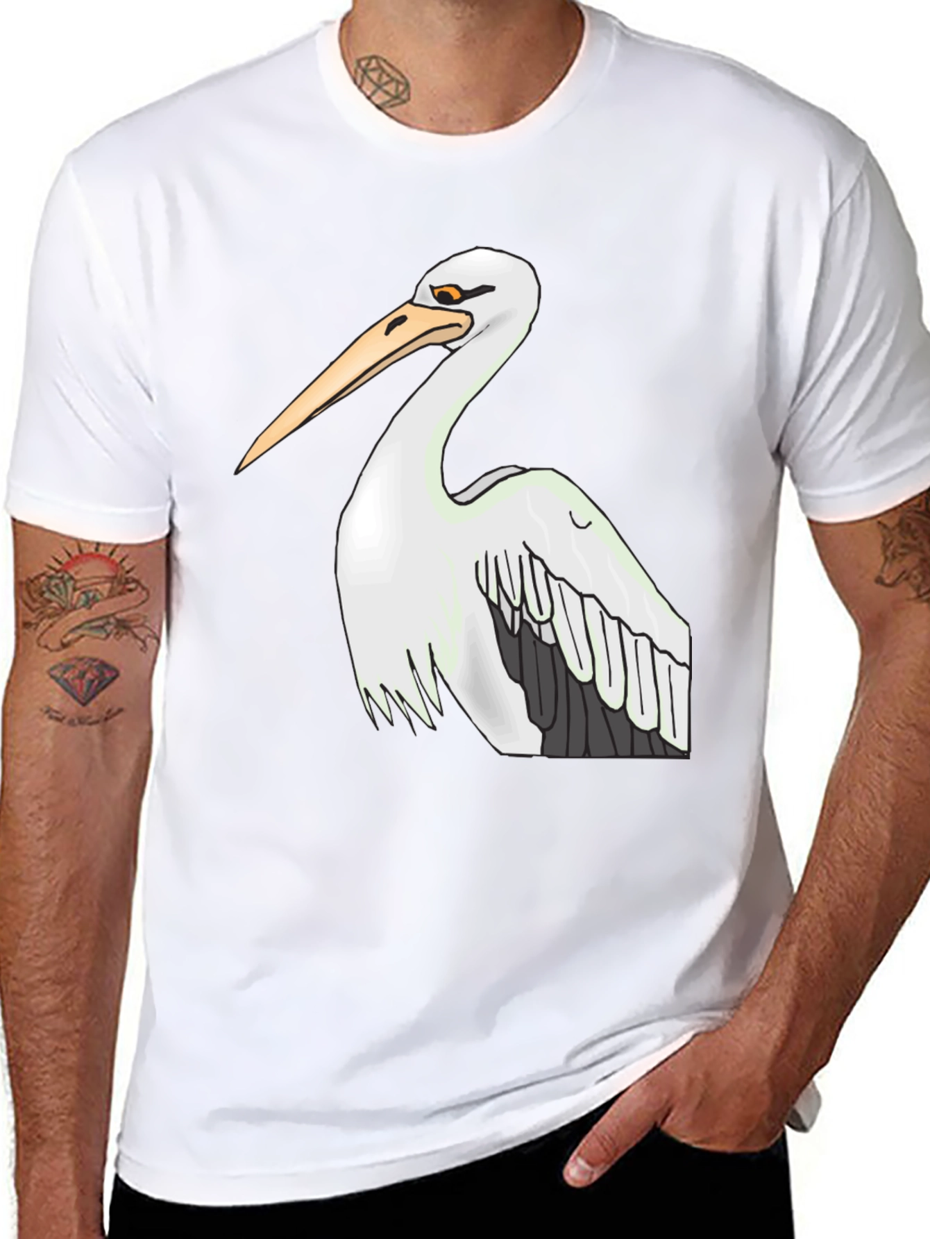 Pelican Graphic Tee - Black Cotton T-Shirt