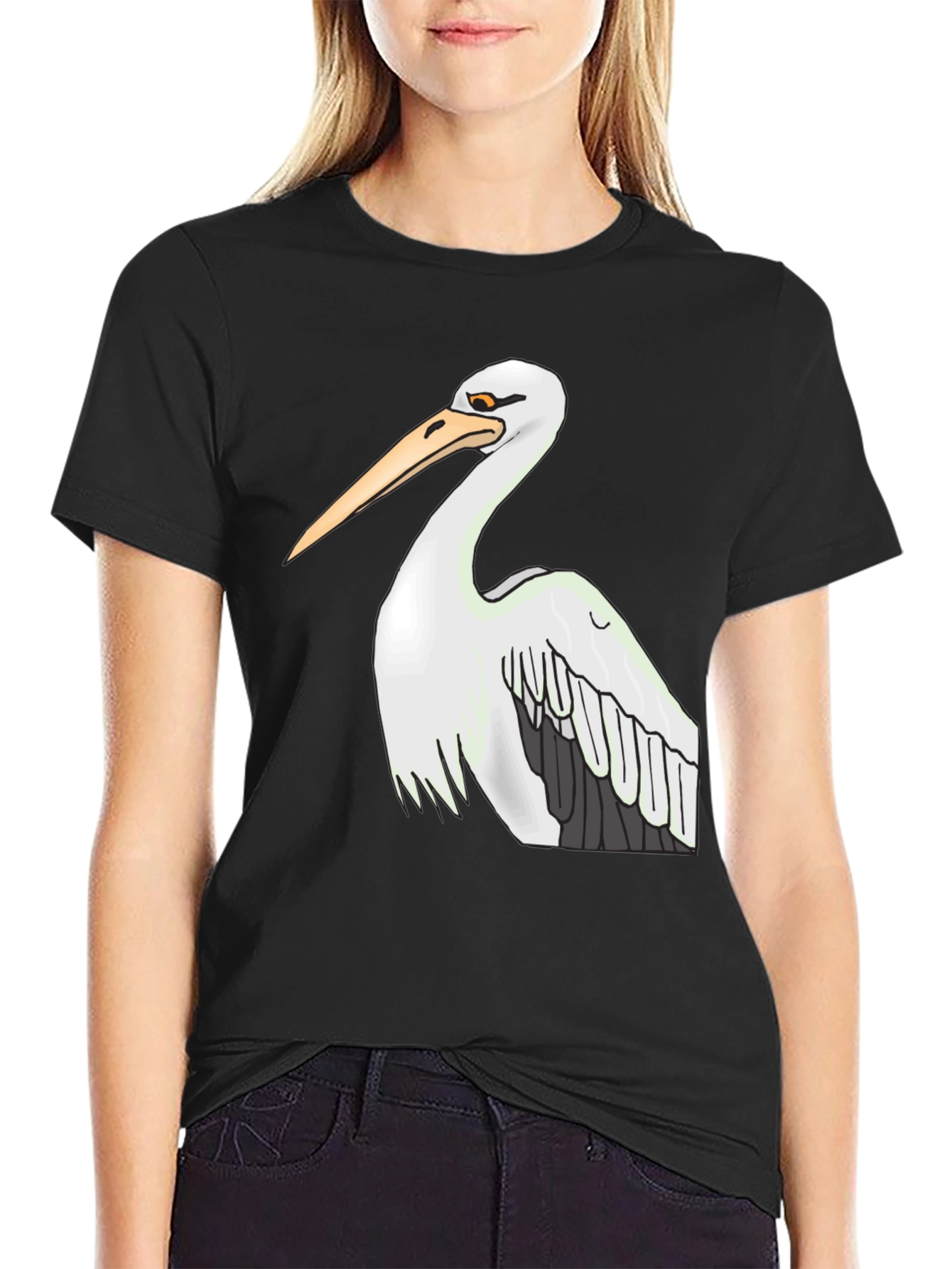 Pelican Graphic Tee - Black Cotton T-Shirt