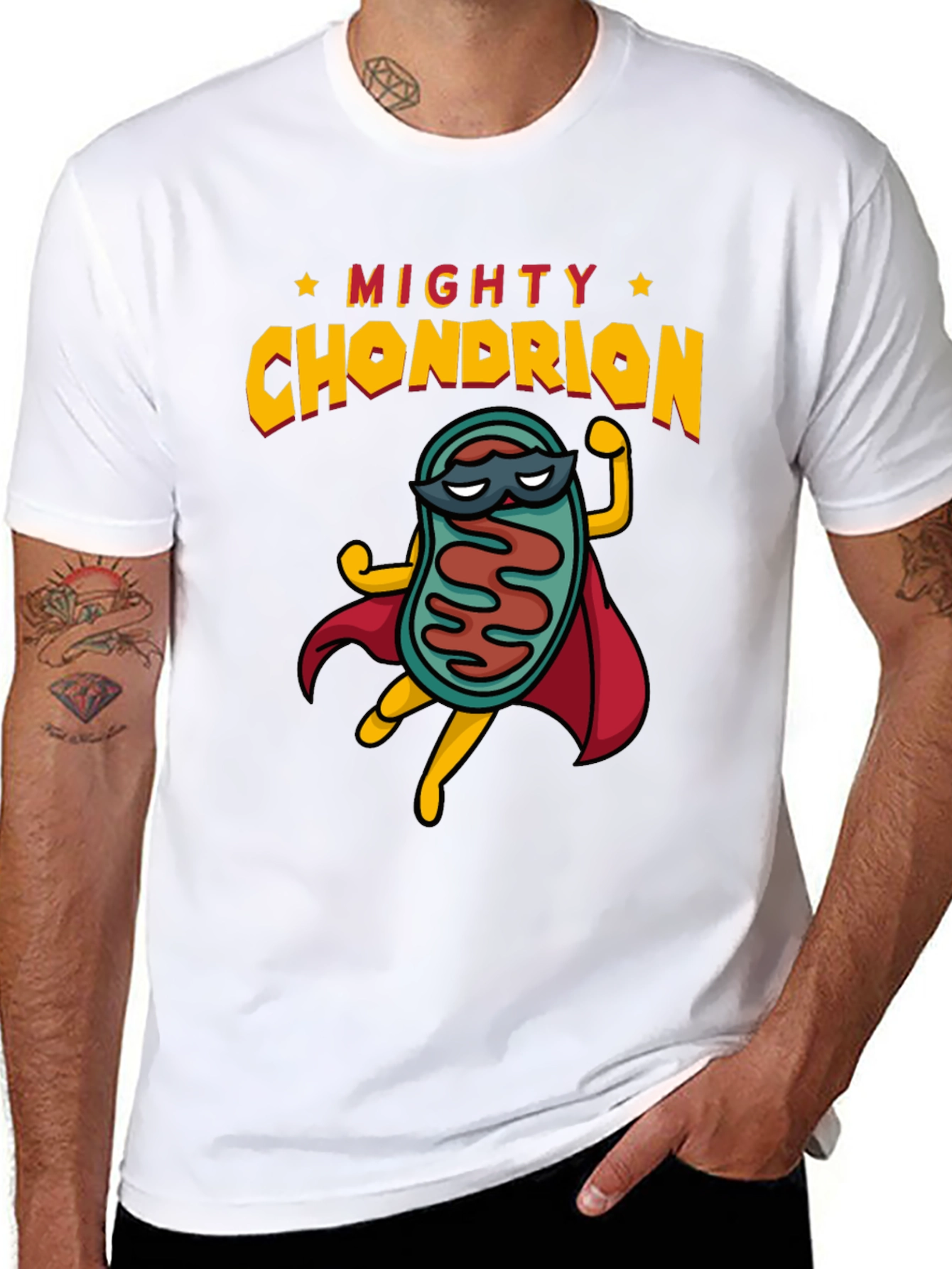 Mighty Chondrion Superhero T-Shirt - Black Cotton Tee