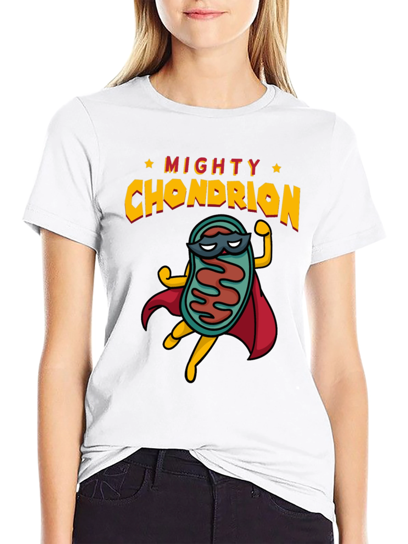 Mighty Chondrion Superhero T-Shirt - Black Cotton Tee