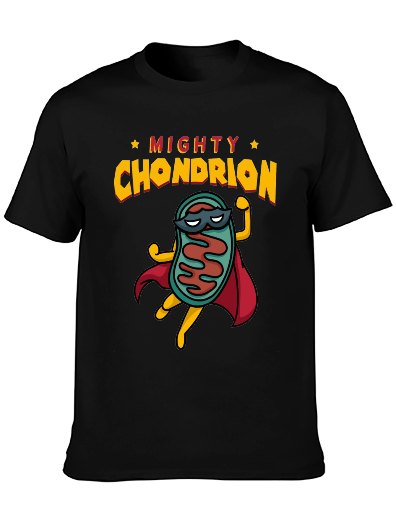 Mighty Chondrion Superhero T-Shirt - Black Cotton Tee
