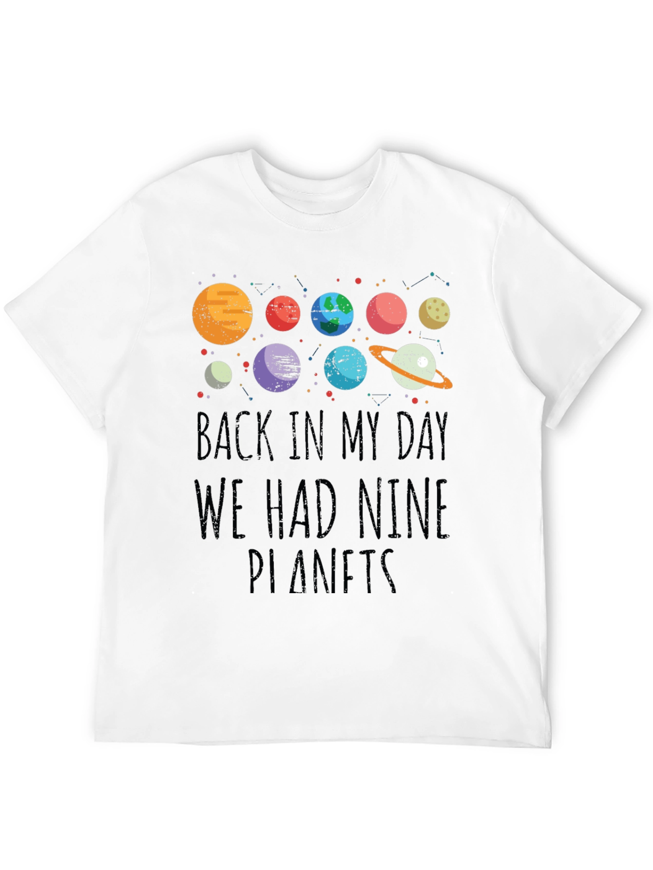 Nine Planets Retro T-Shirt - Space Theme