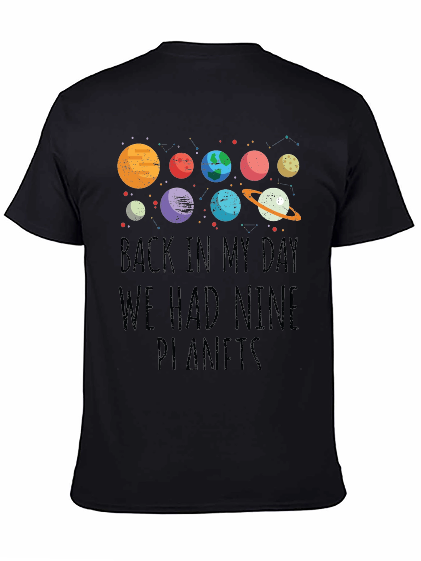 Nine Planets Retro T-Shirt - Space Theme