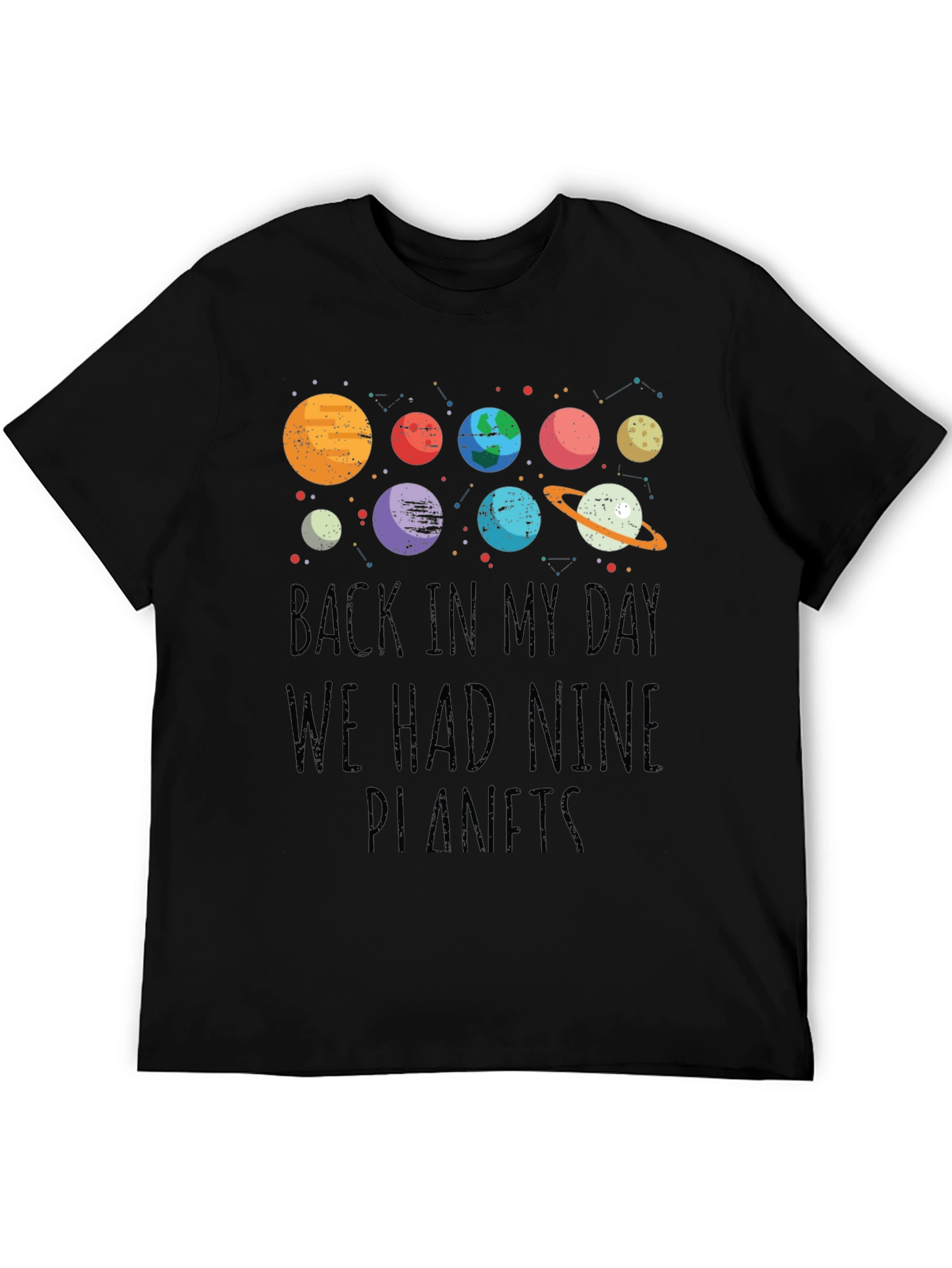 Nine Planets Retro T-Shirt - Space Theme
