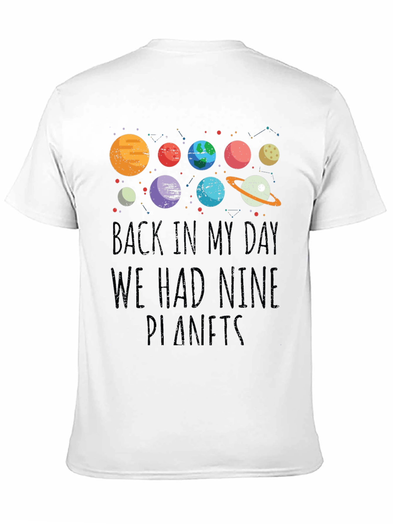 Nine Planets Retro T-Shirt - Space Theme
