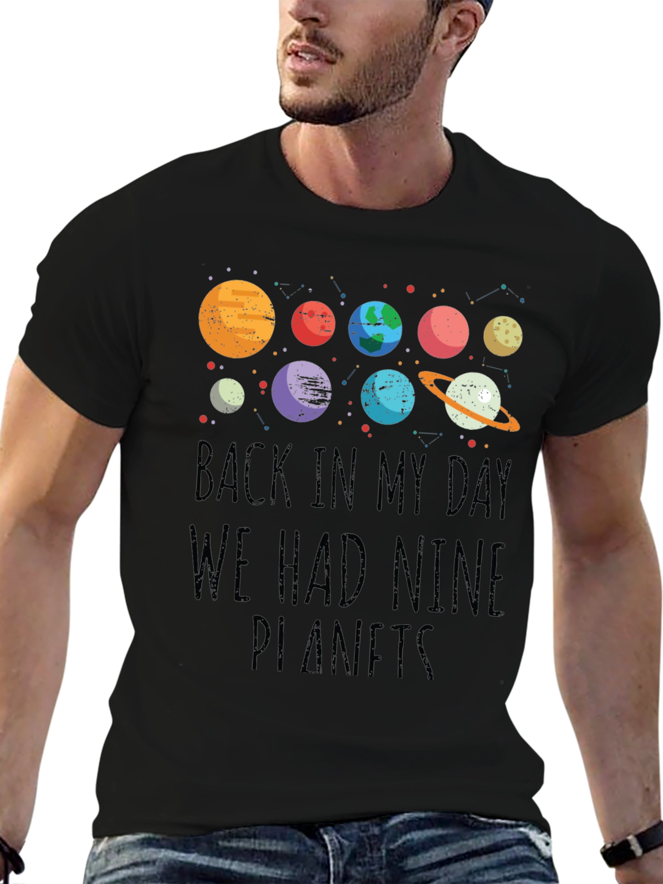 Nine Planets Retro T-Shirt - Space Theme