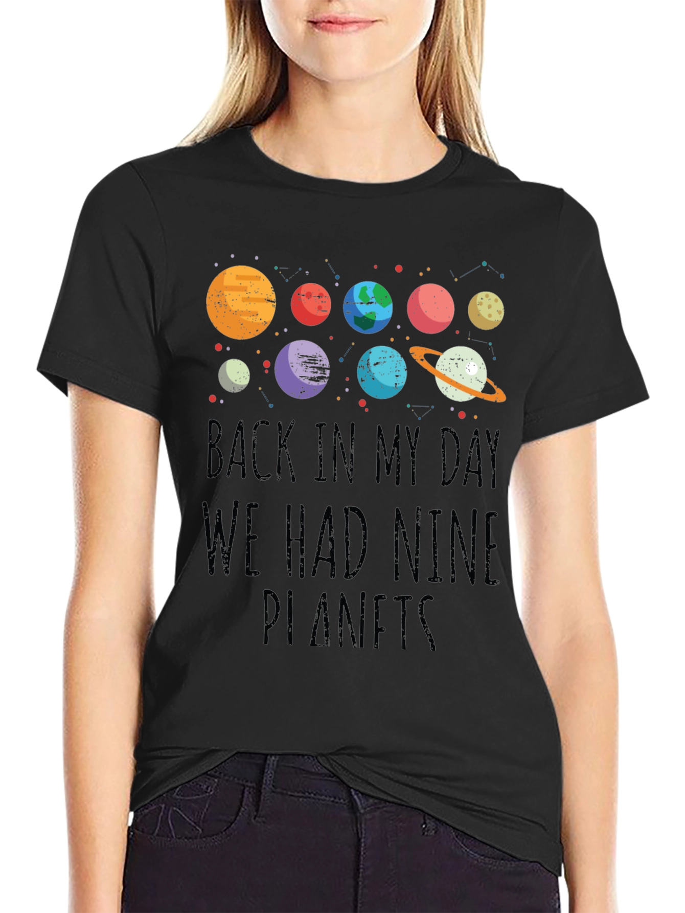 Nine Planets Retro T-Shirt - Space Theme