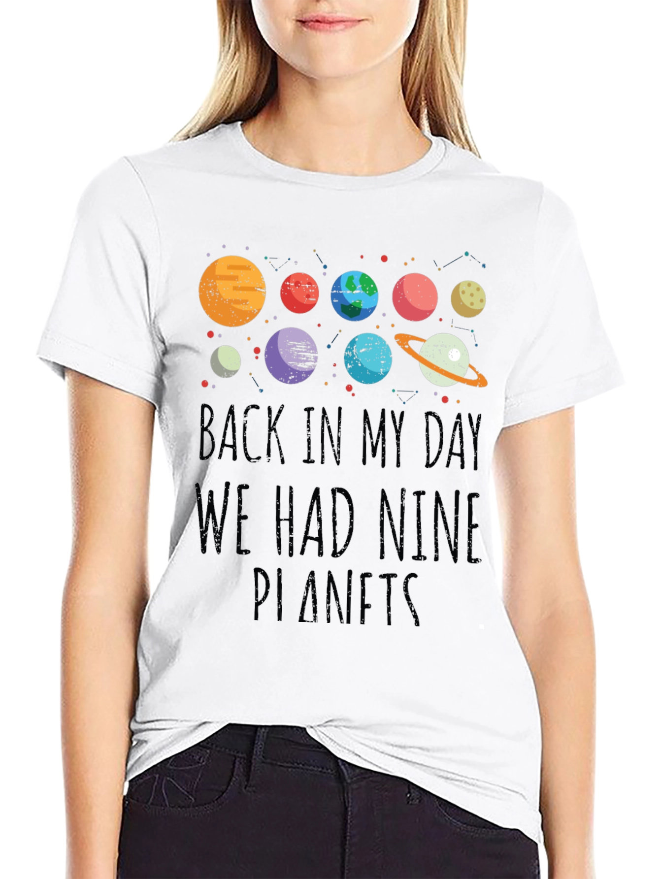 Nine Planets Retro T-Shirt - Space Theme