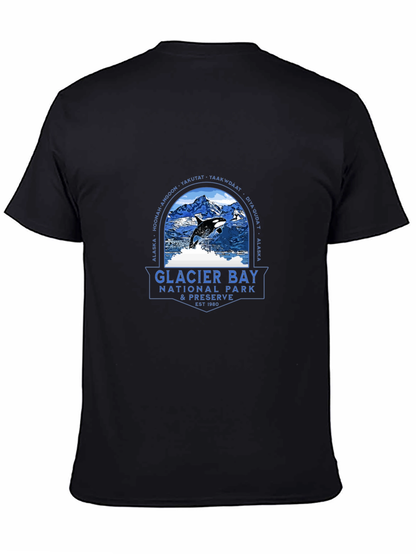 Glacier Bay National Park Black T-Shirt