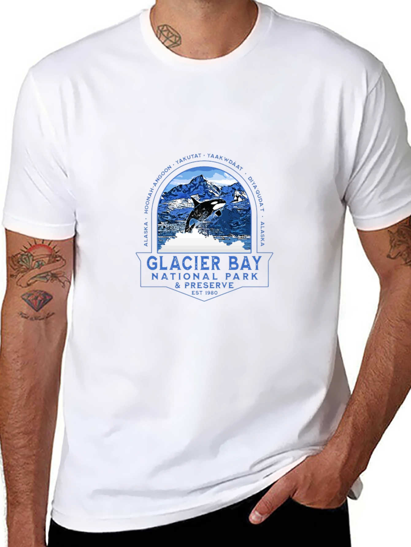 Glacier Bay National Park Black T-Shirt