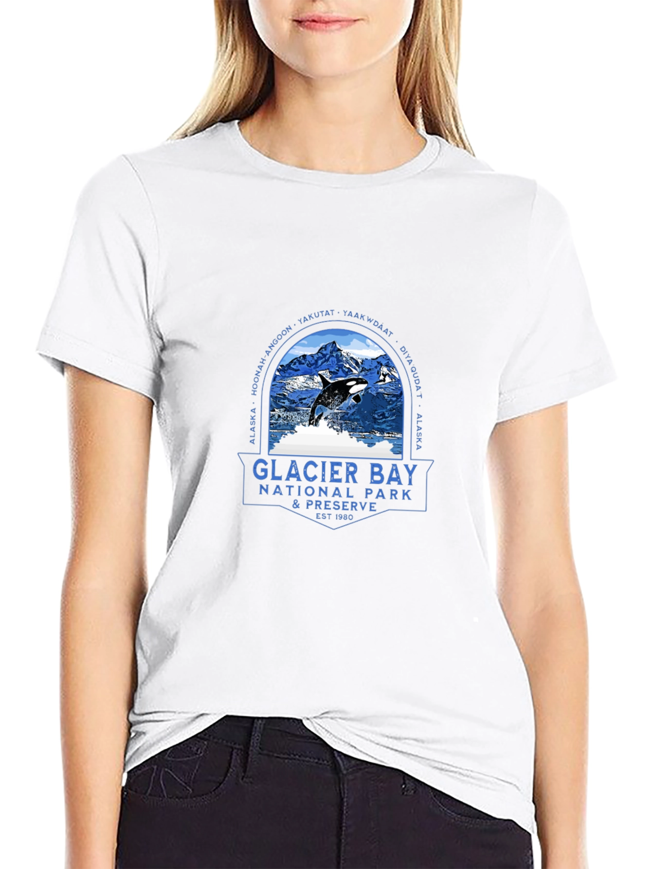 Glacier Bay National Park Black T-Shirt