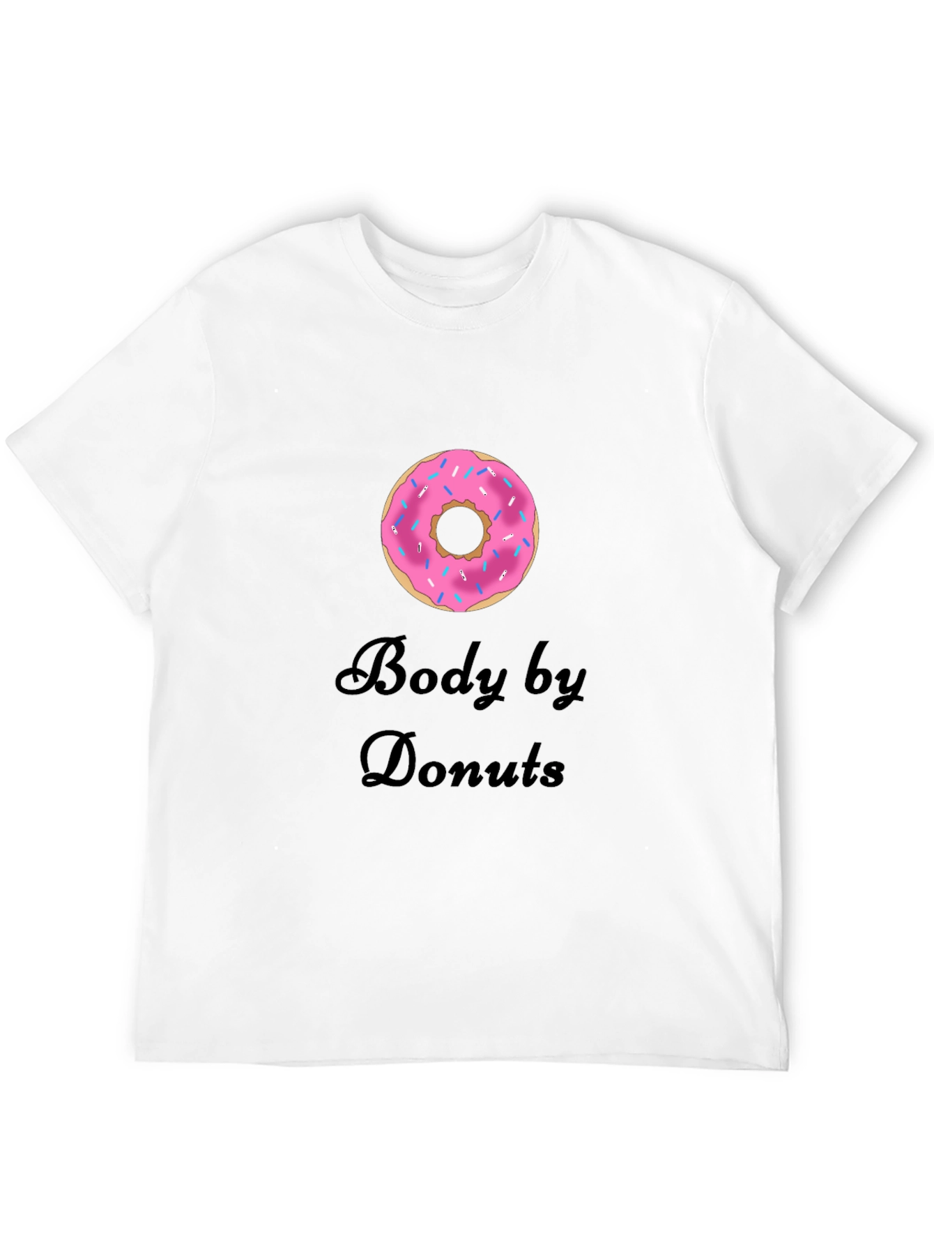 Body by Donuts T-Shirt - Casual Crew Neck Tee