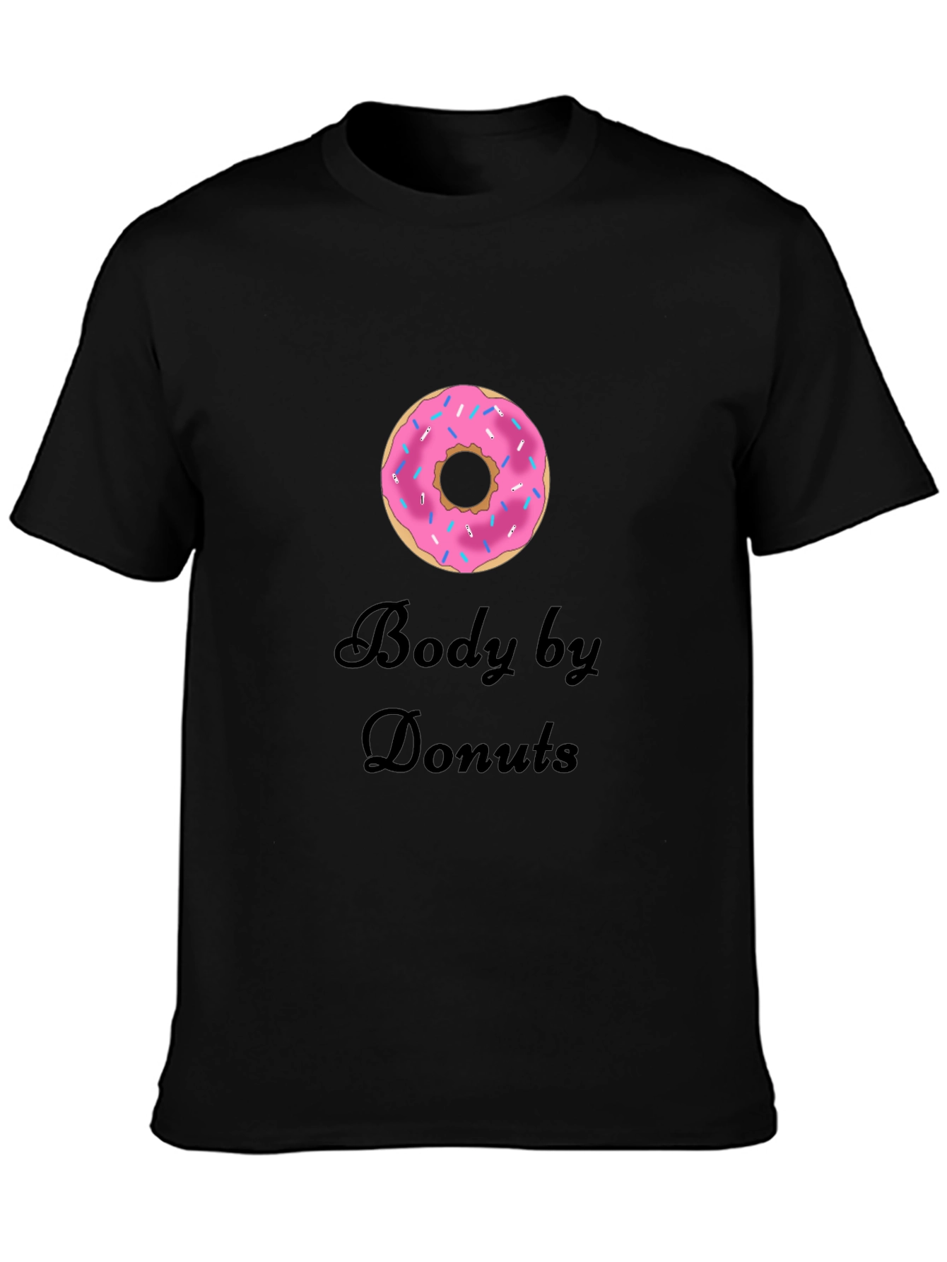 Body by Donuts T-Shirt - Casual Crew Neck Tee