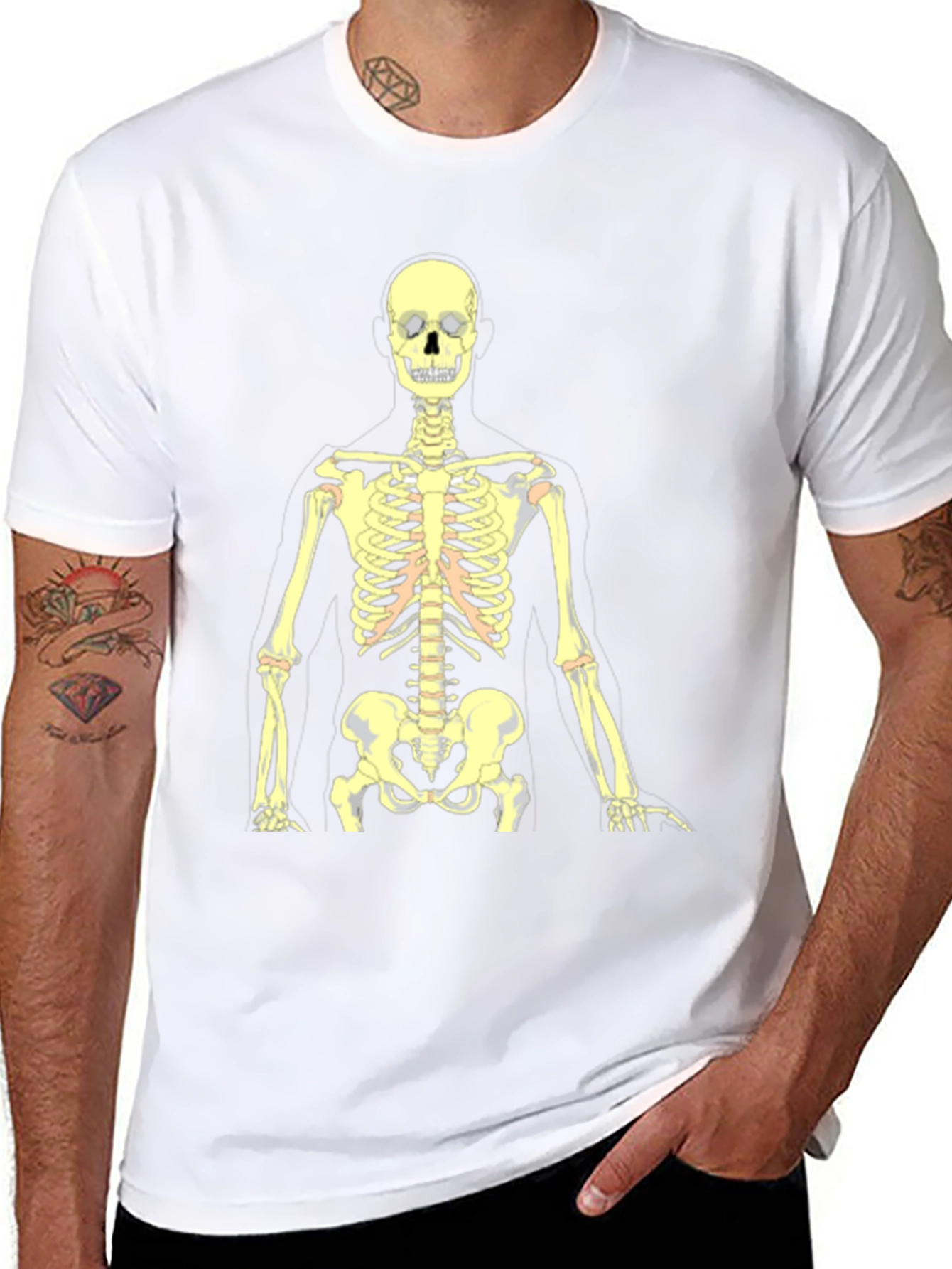 Skeleton Graphic Tee - Black Cotton Halloween Shirt