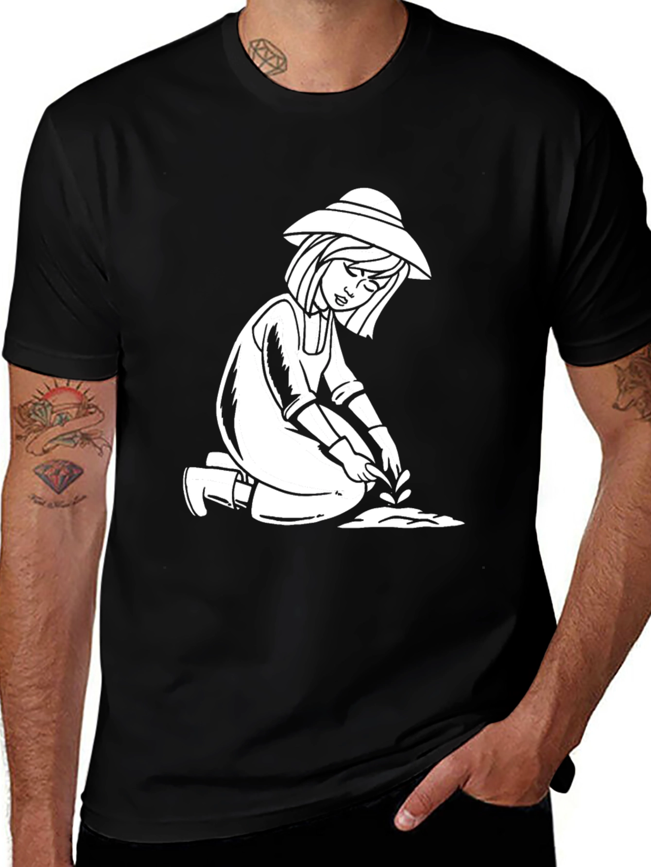 Gardener Graphic Tee - Black Unisex T-Shirt