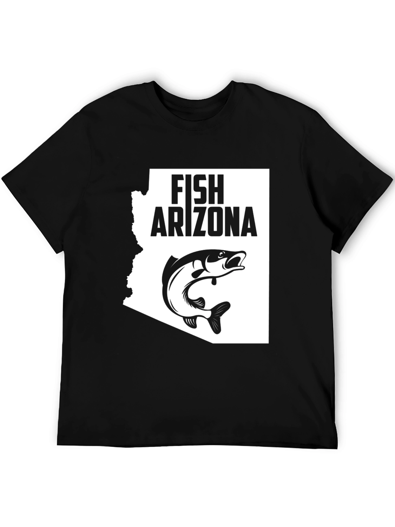 Fish Arizona T-Shirt - Black State Graphic Tee