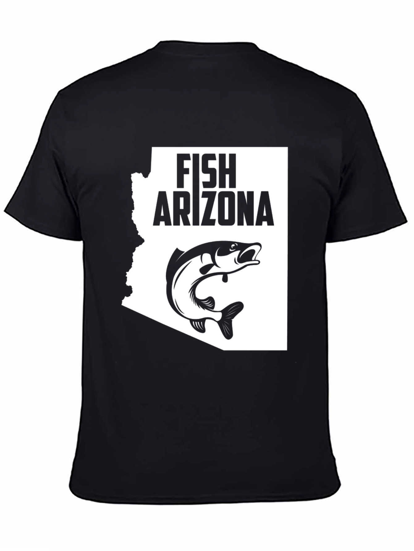 Fish Arizona T-Shirt - Black State Graphic Tee