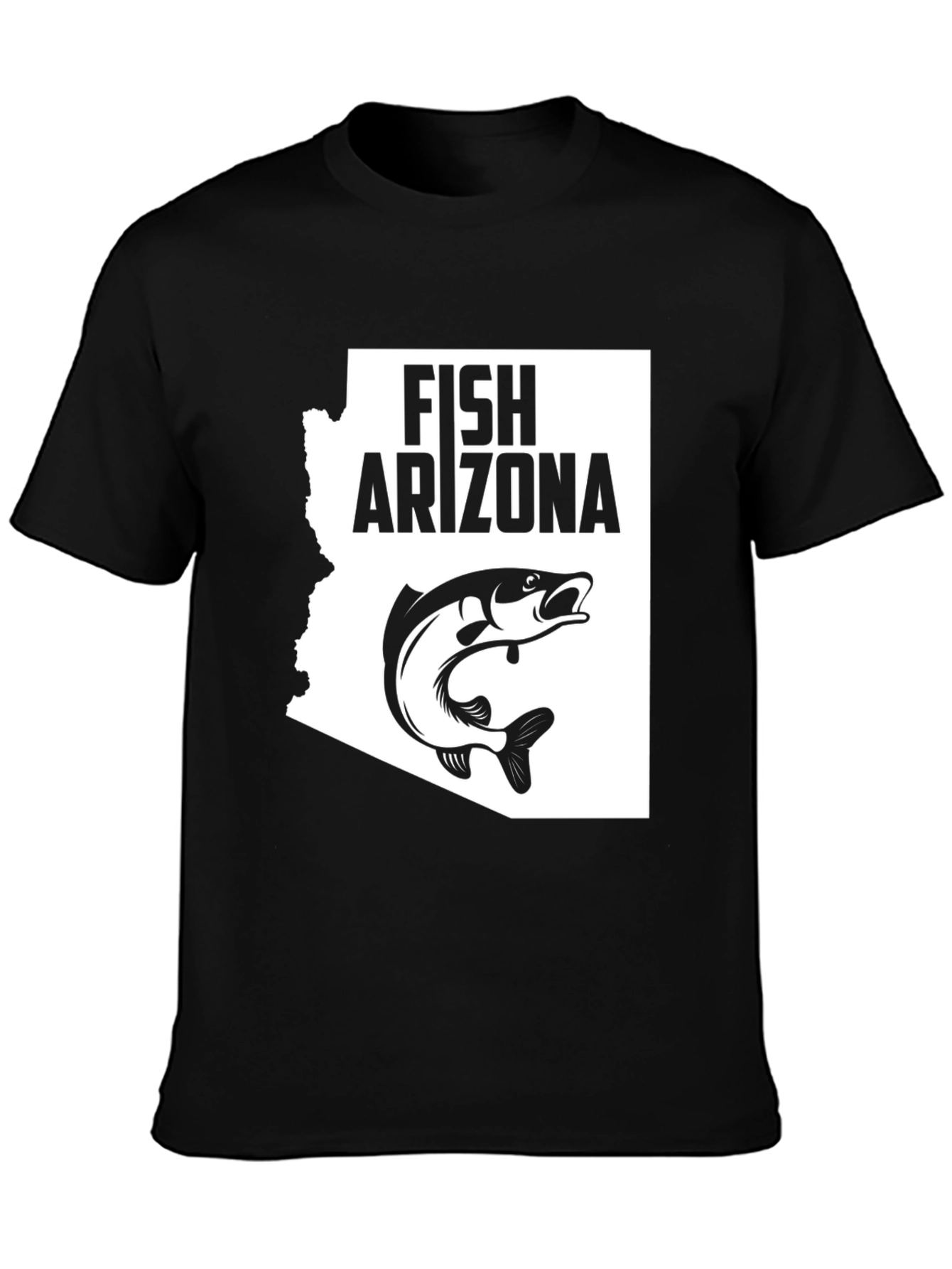 Fish Arizona T-Shirt - Black State Graphic Tee